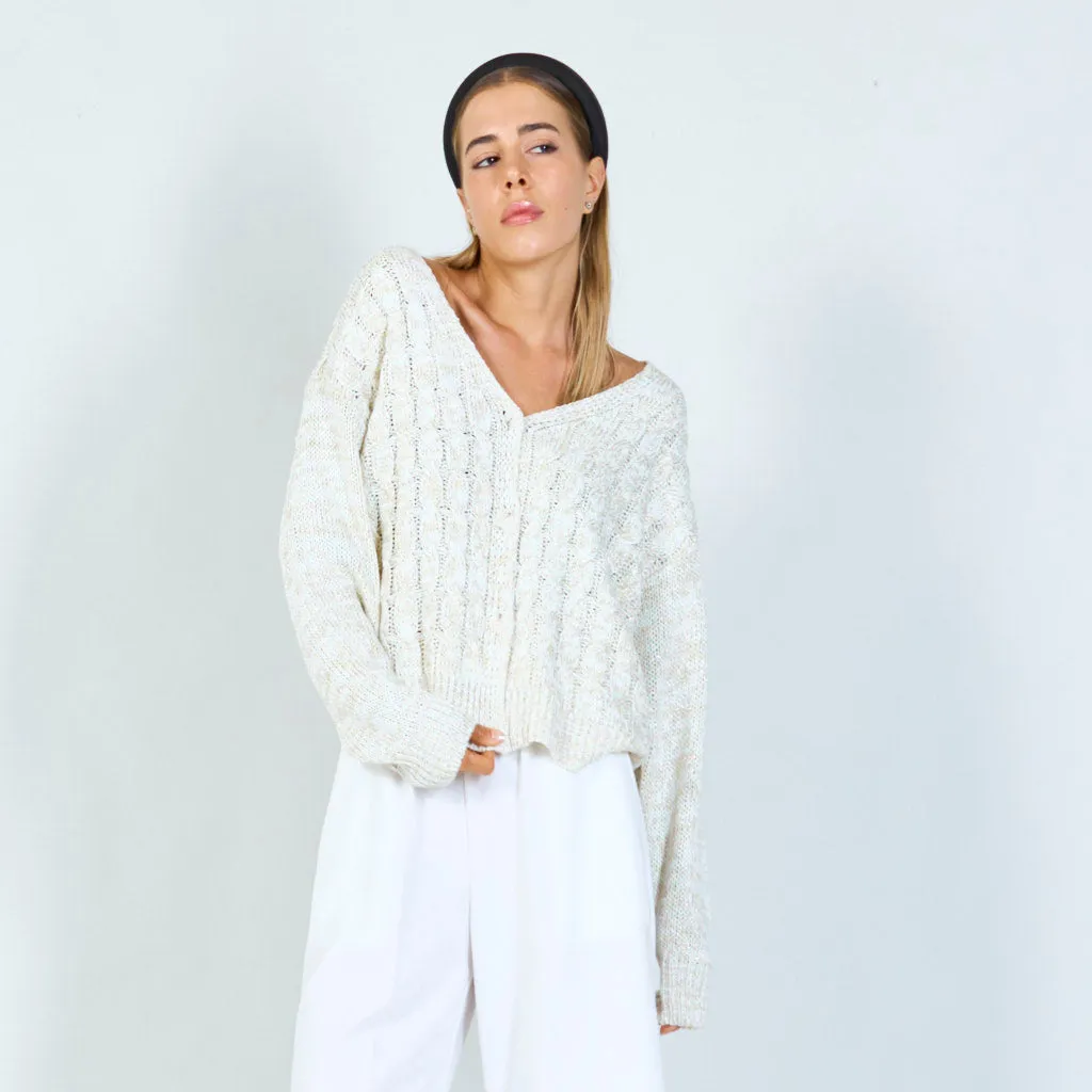 Classic cable knit cardigan wholesale