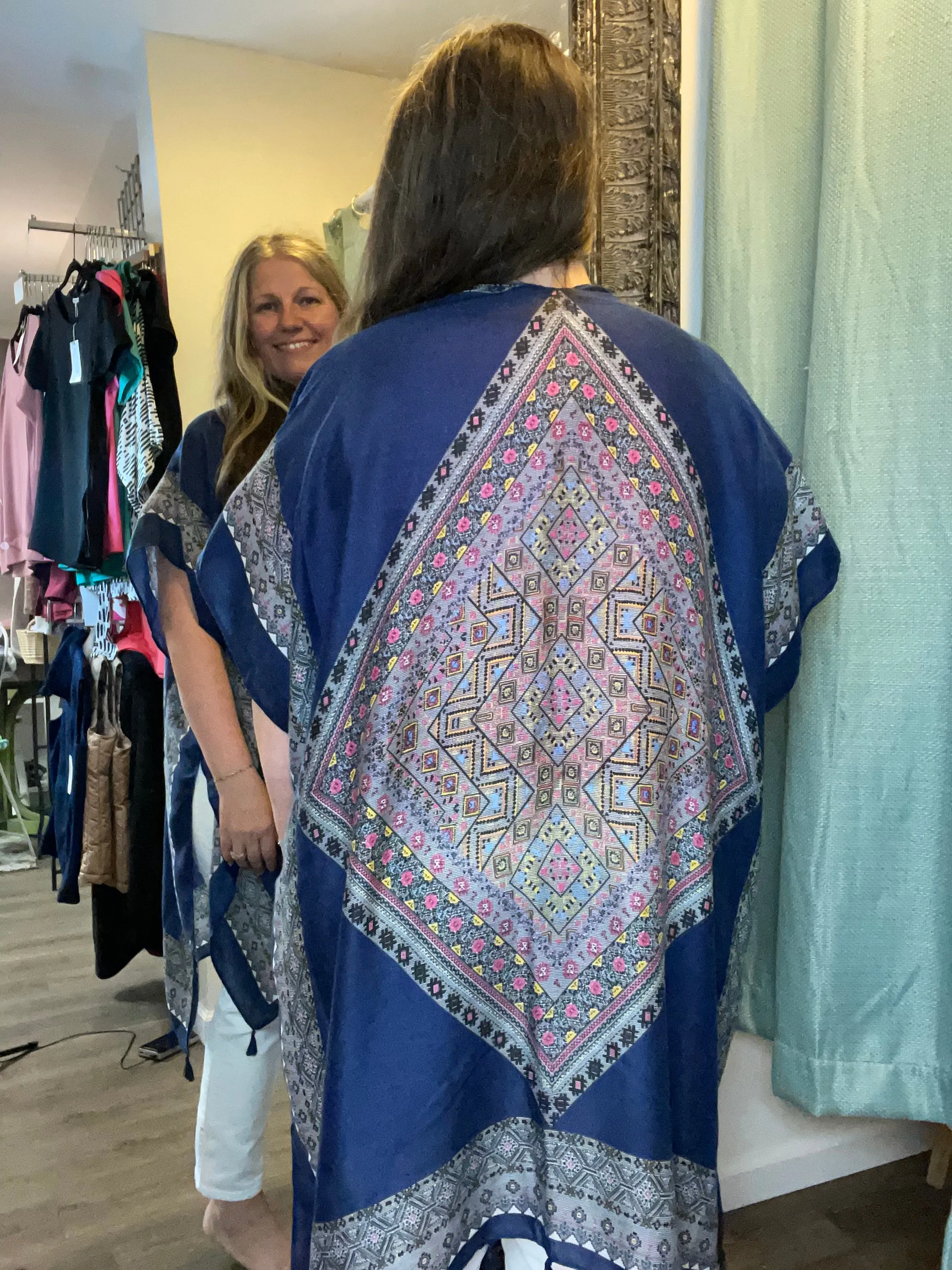 Colorful Diamond Boho Kimono Wrap