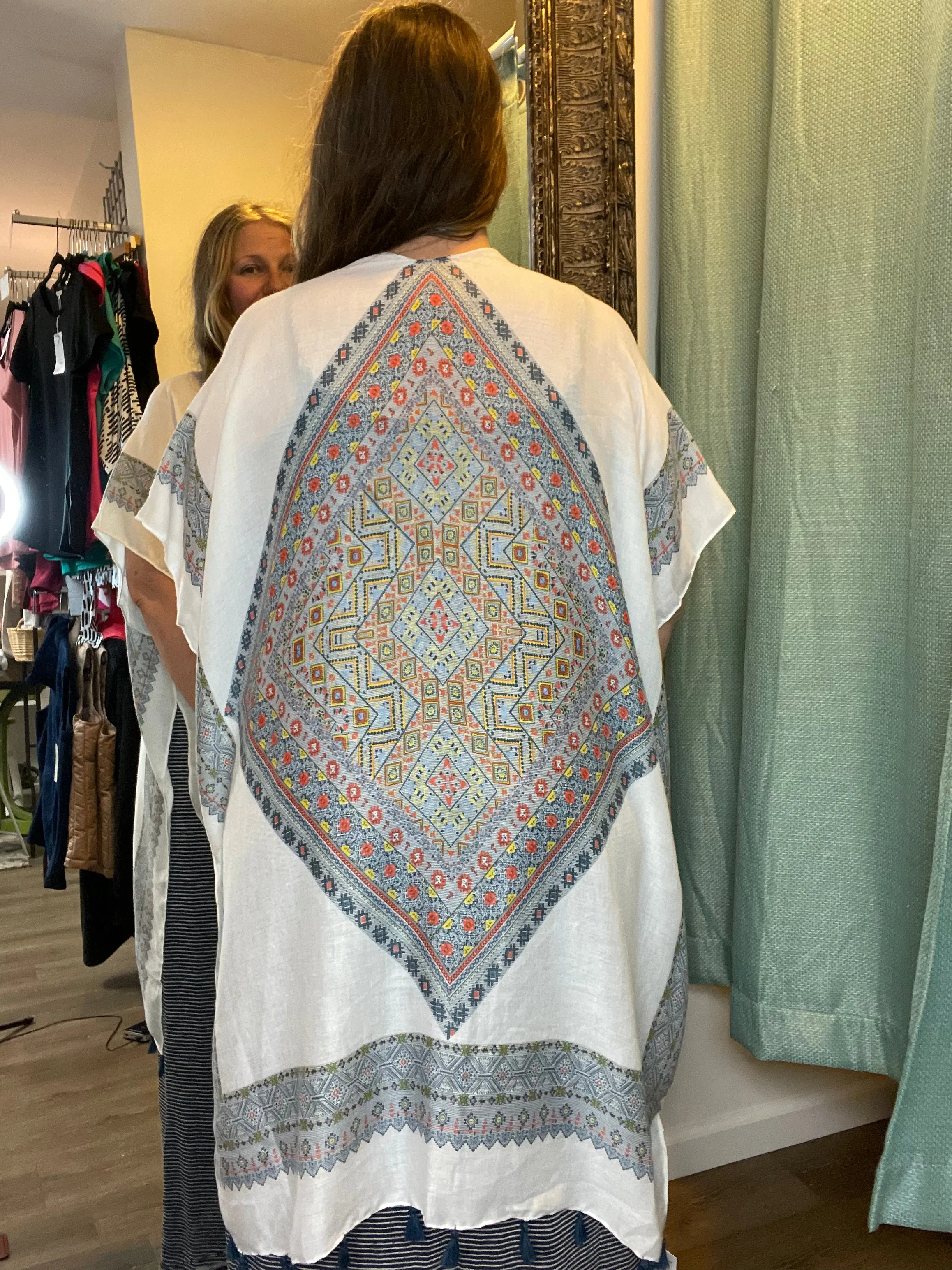 Colorful Diamond Boho Kimono Wrap