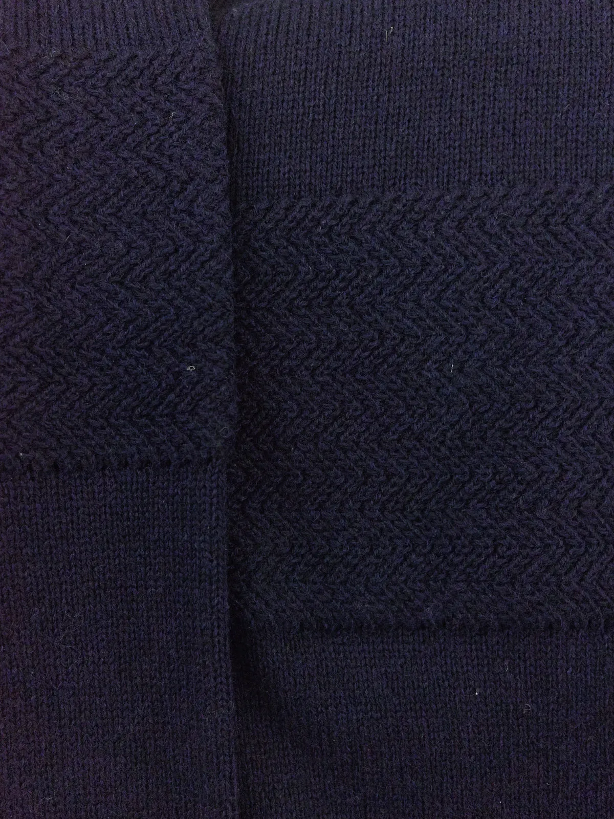 Comme des Garcons Homme Plus 1980s navy wool patterned turtleneck jumper - S M