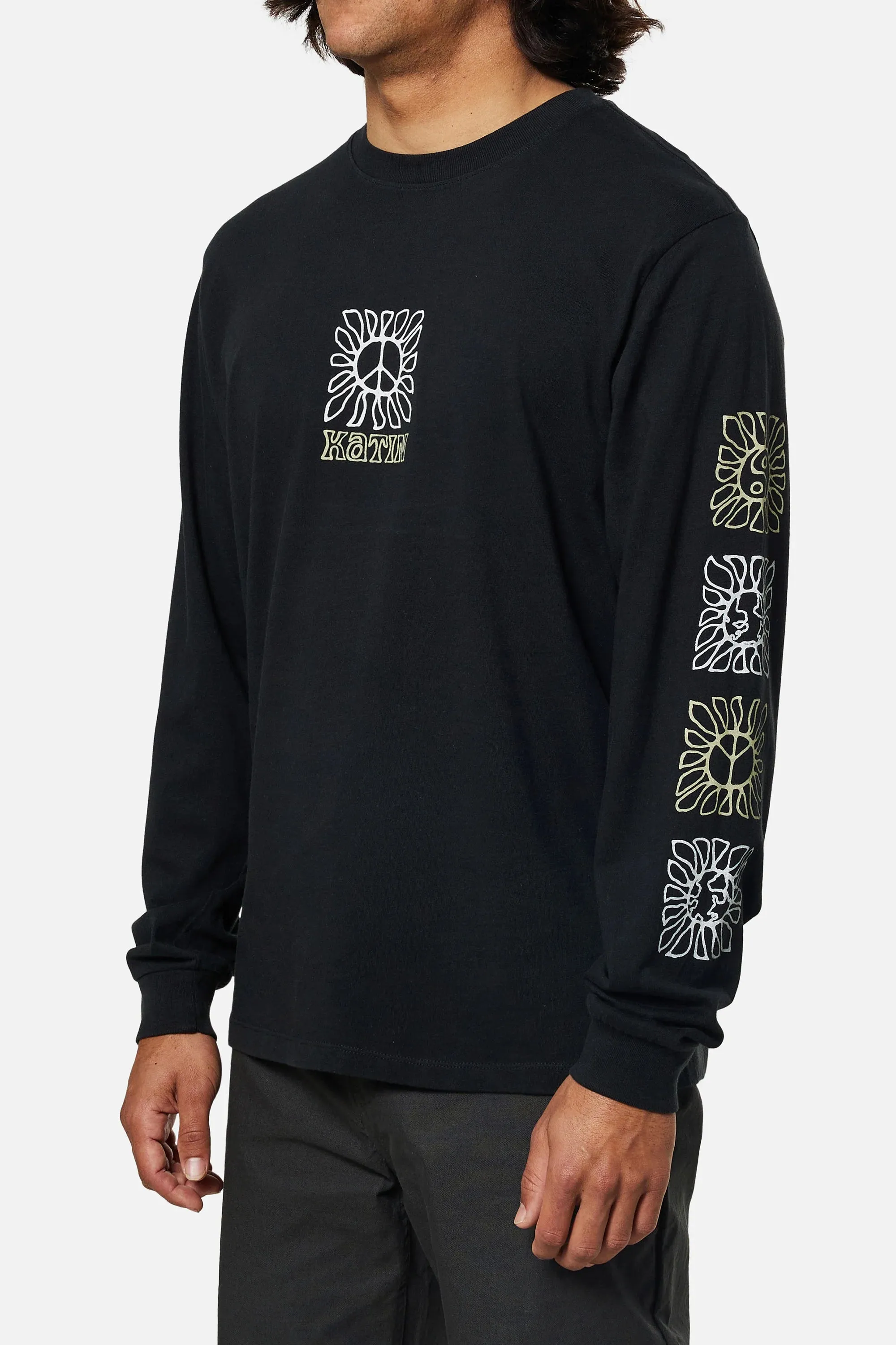 COMMUNAL LONG SLEEVE TEE - Black Wash