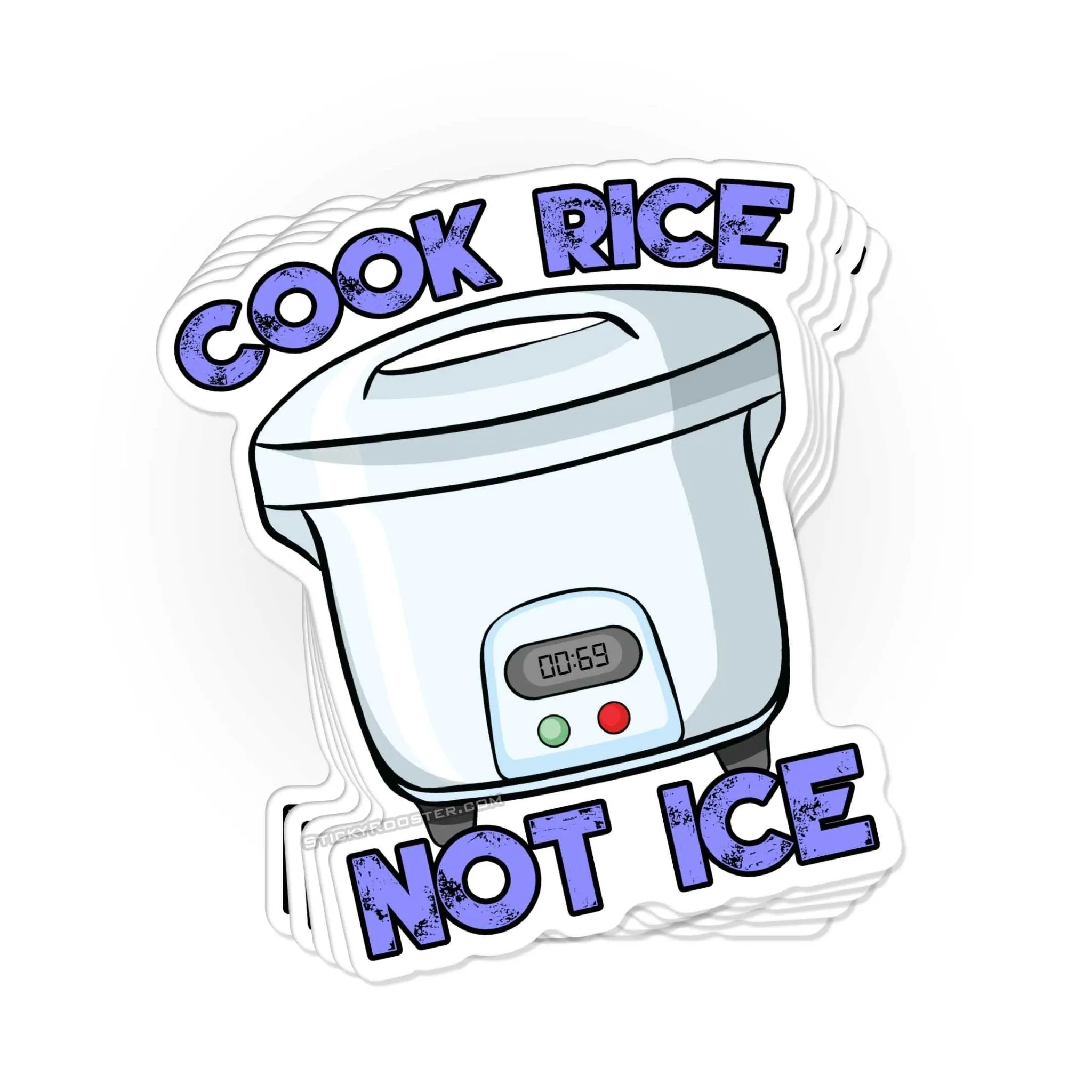 Cook Rice, Not Ice sticker