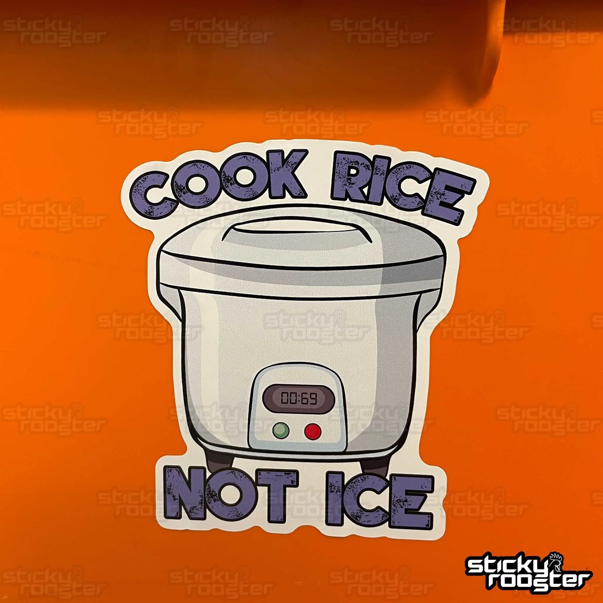 Cook Rice, Not Ice sticker