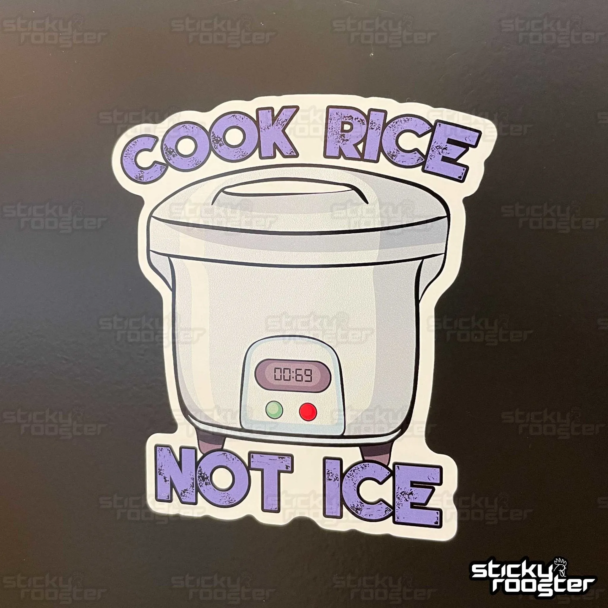 Cook Rice, Not Ice sticker