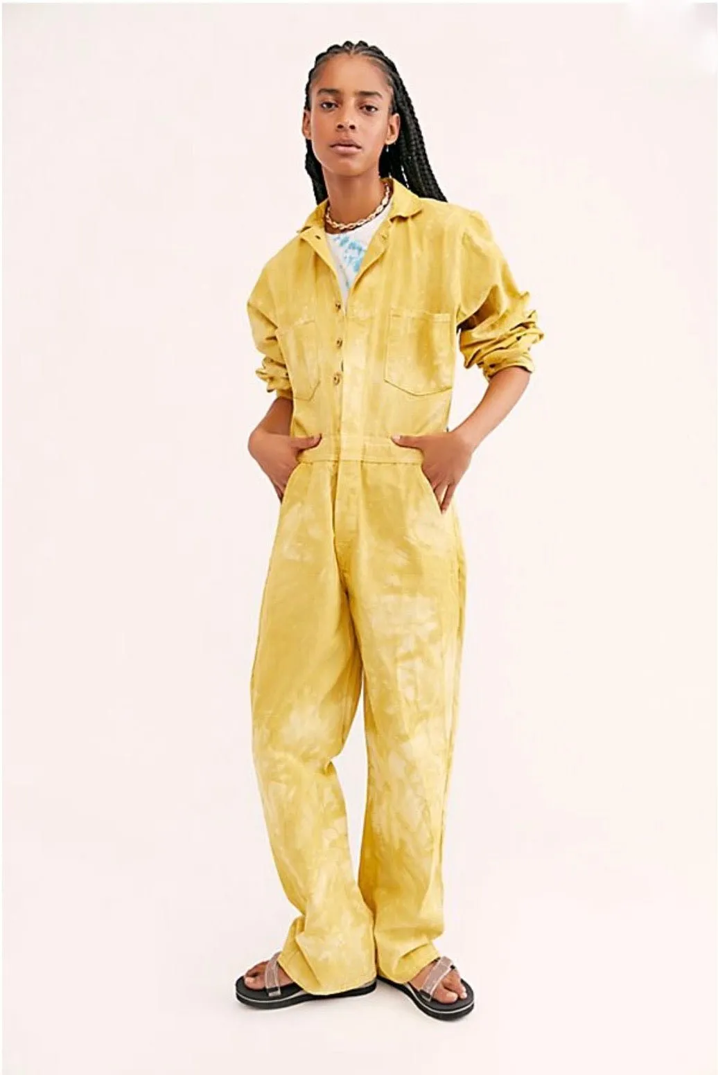 Coveralls in Mustard