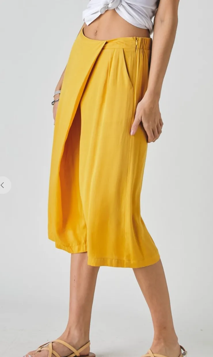 CROPPED Wrap CAPRI WIDE LEG PANTS (2 colors)