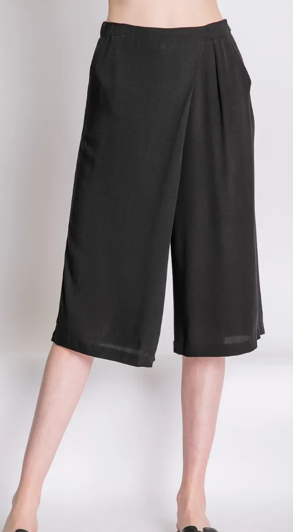 CROPPED Wrap CAPRI WIDE LEG PANTS (2 colors)