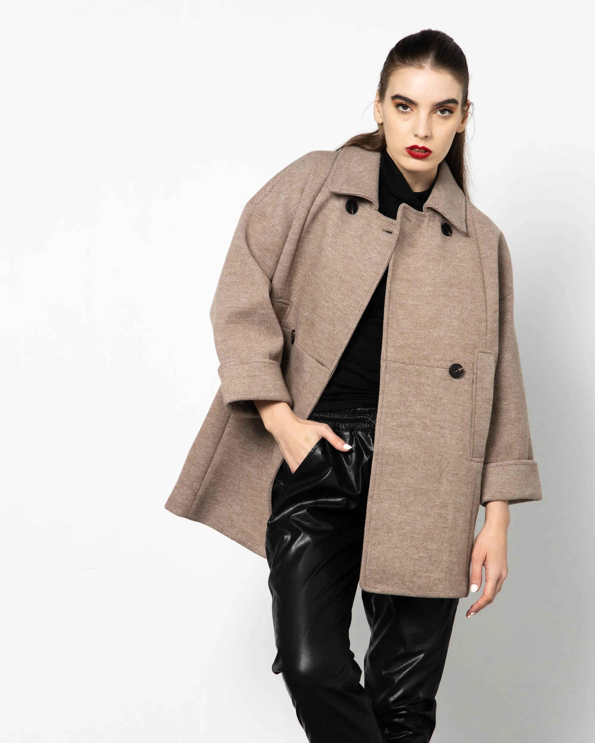 CUFF WRAP COAT 1797 - كوت