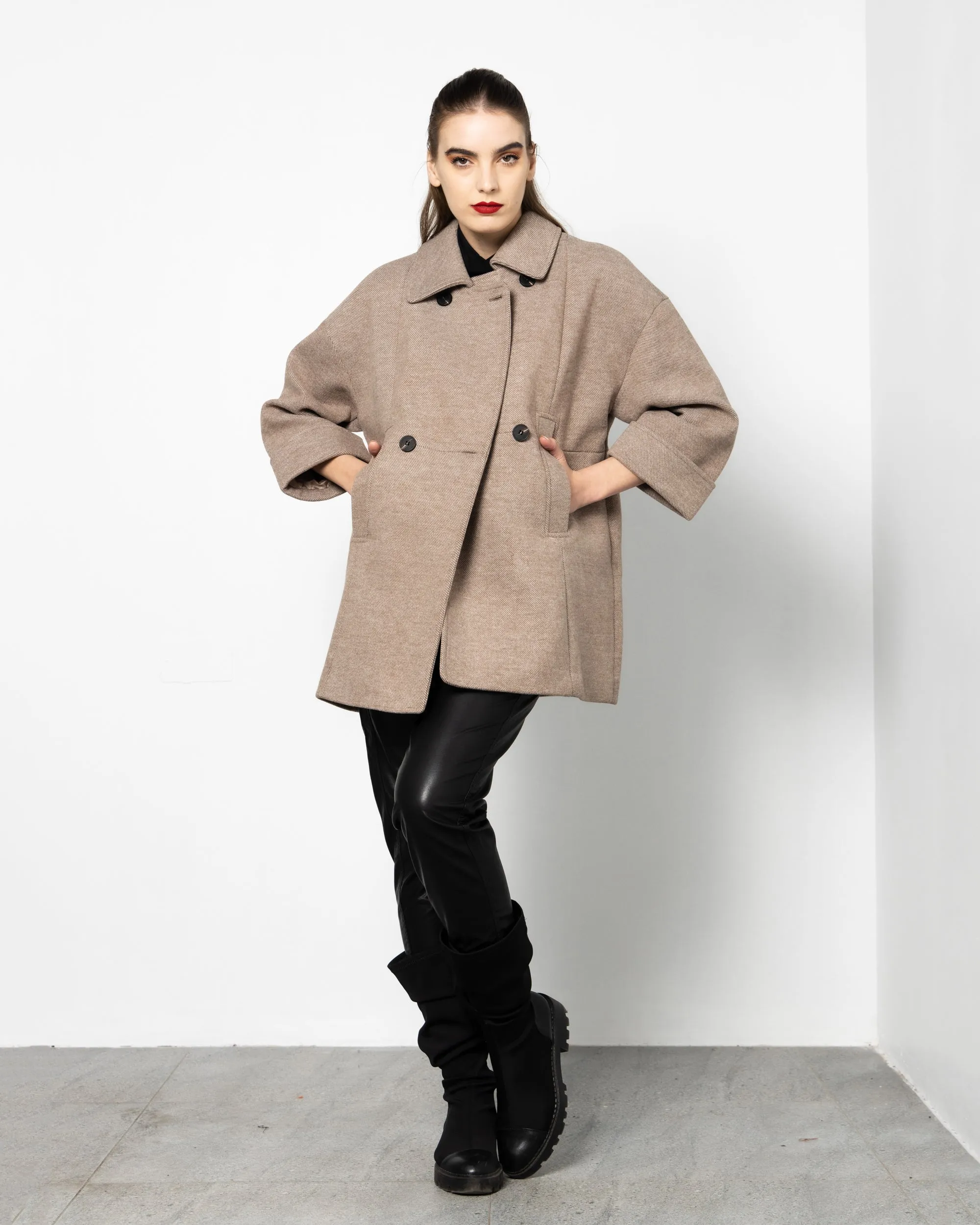 CUFF WRAP COAT 1797 - كوت