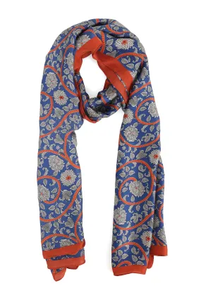 DAISY DELIGHT SCARF-NAVY