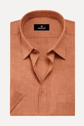 Davos - Light Orange Formal Shirts for Men | Ariser