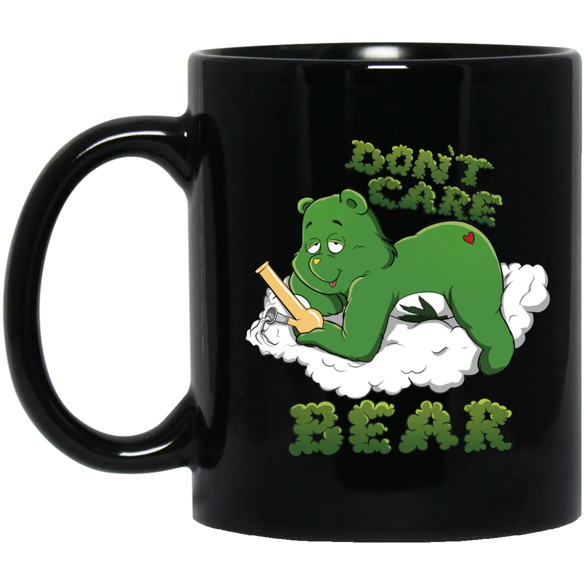 Don't Care Bear 11 oz. Black Mug