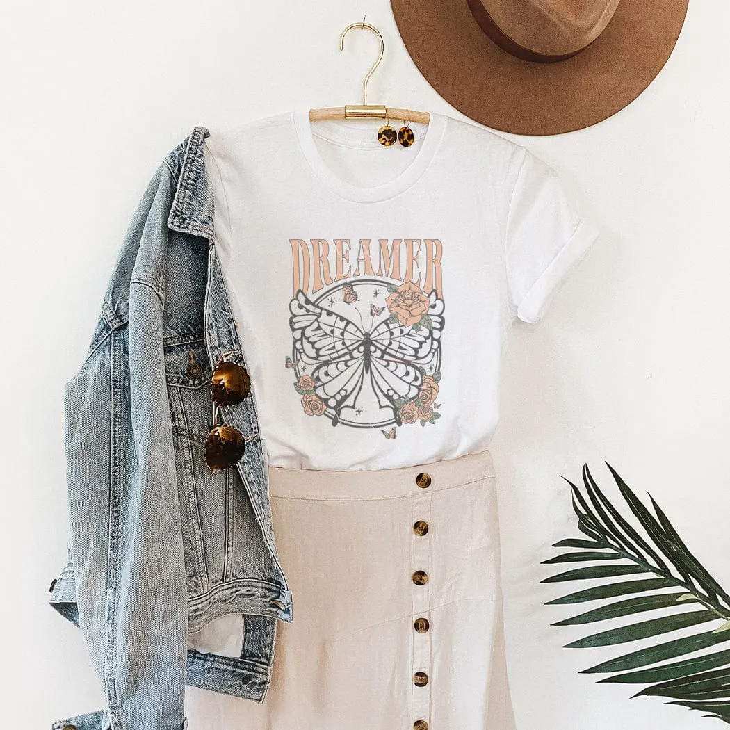 Dreamer Butterfly Vintage Graphic T-Shirt - TY121