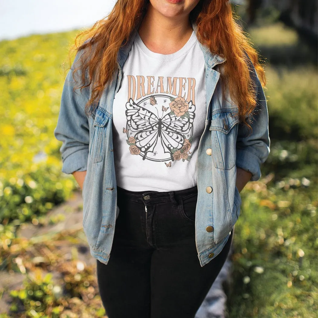 Dreamer Butterfly Vintage Graphic T-Shirt - TY121