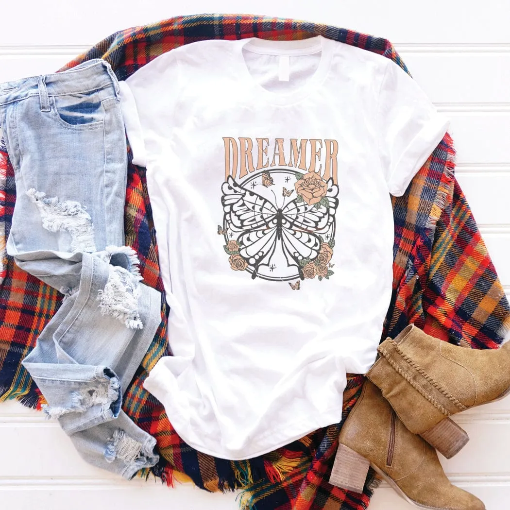 Dreamer Butterfly Vintage Graphic T-Shirt - TY121