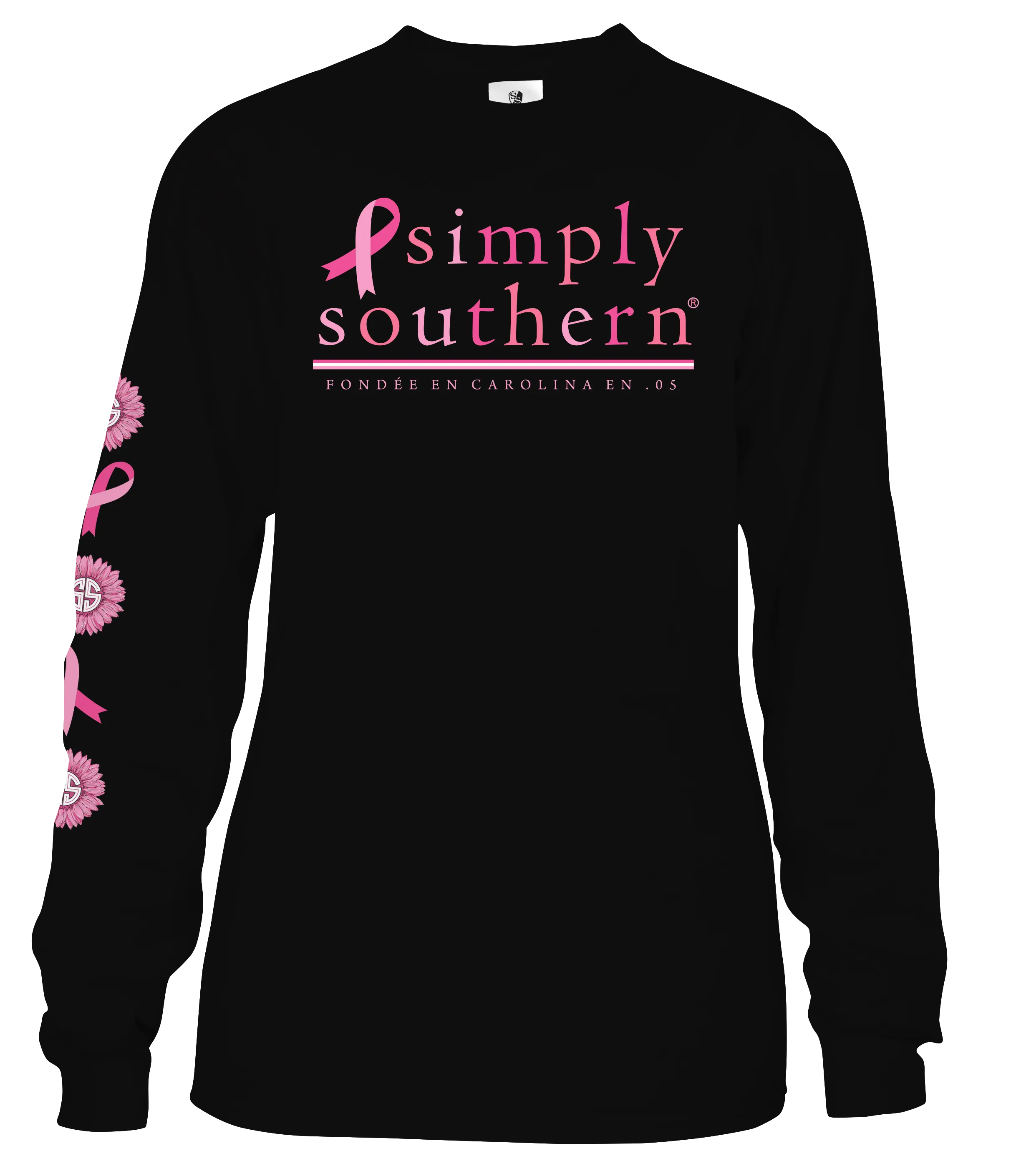 'Faith, Hope, Love' Long Sleeve Breast Cancer Awareness Tee by Simply Southern