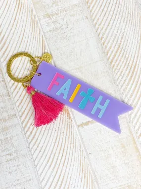 'Faith' Tassel Keychain by Simply Southern