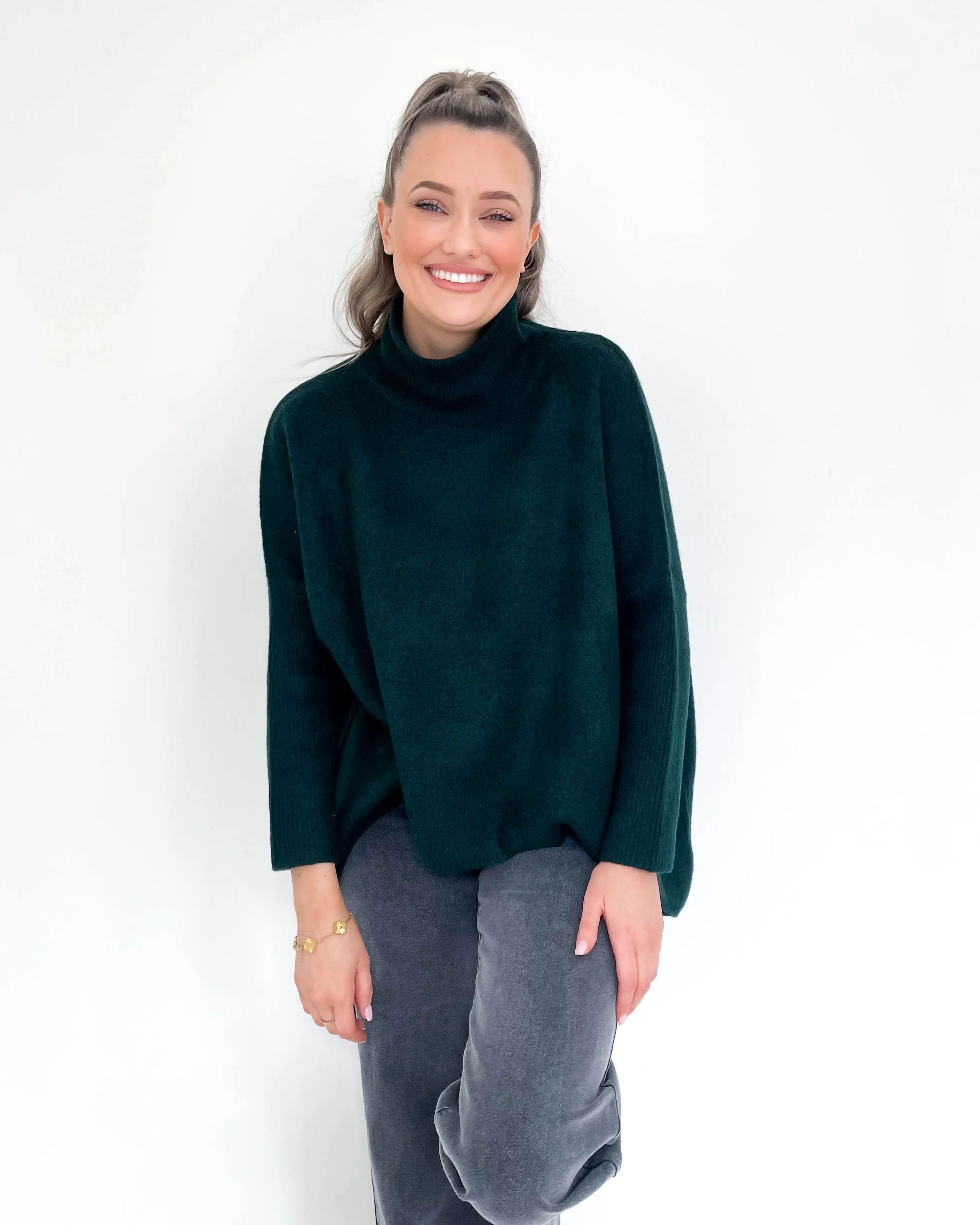 Farah Wool Blend Knit Emerald