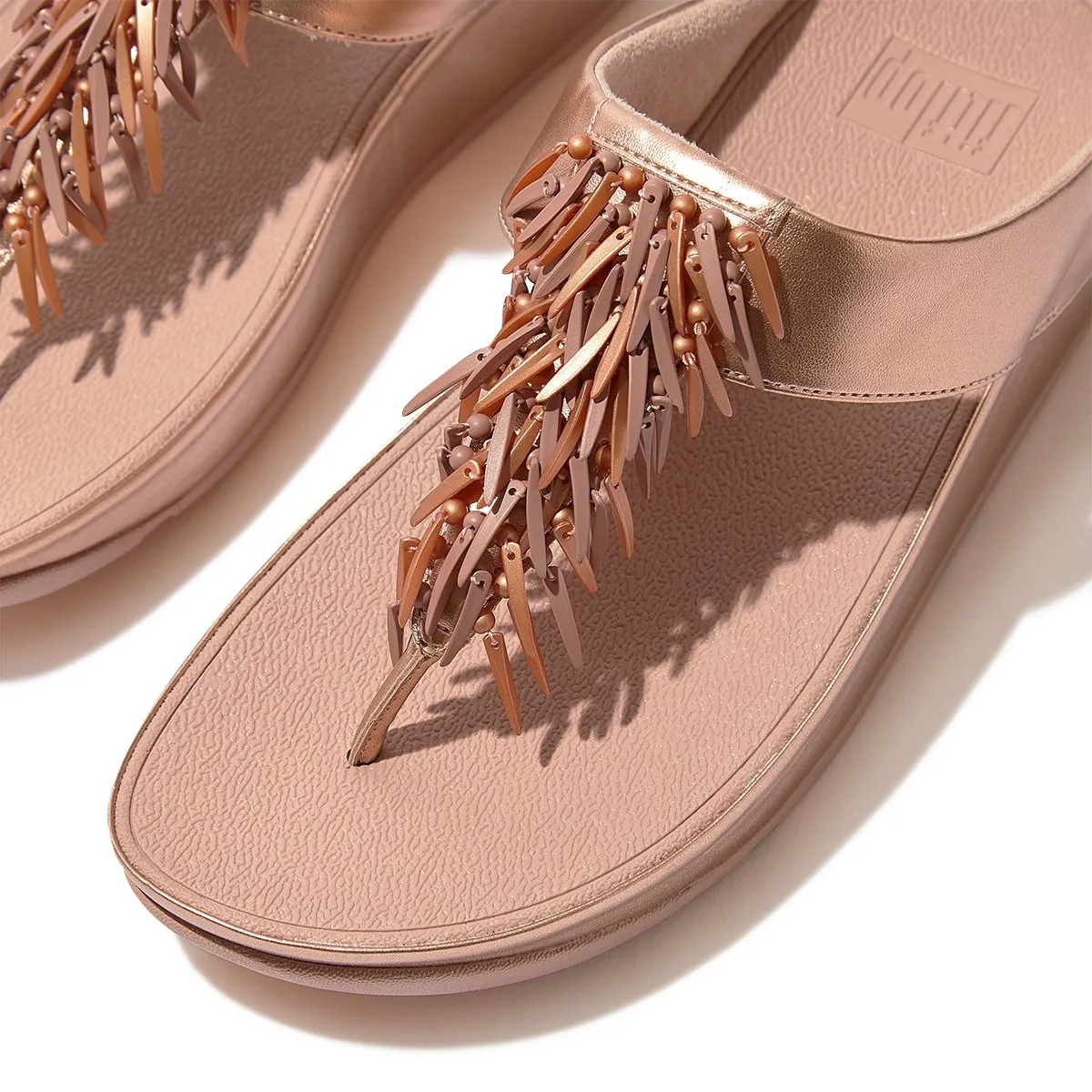 Fitflop Beaded Metallic Flip Flop