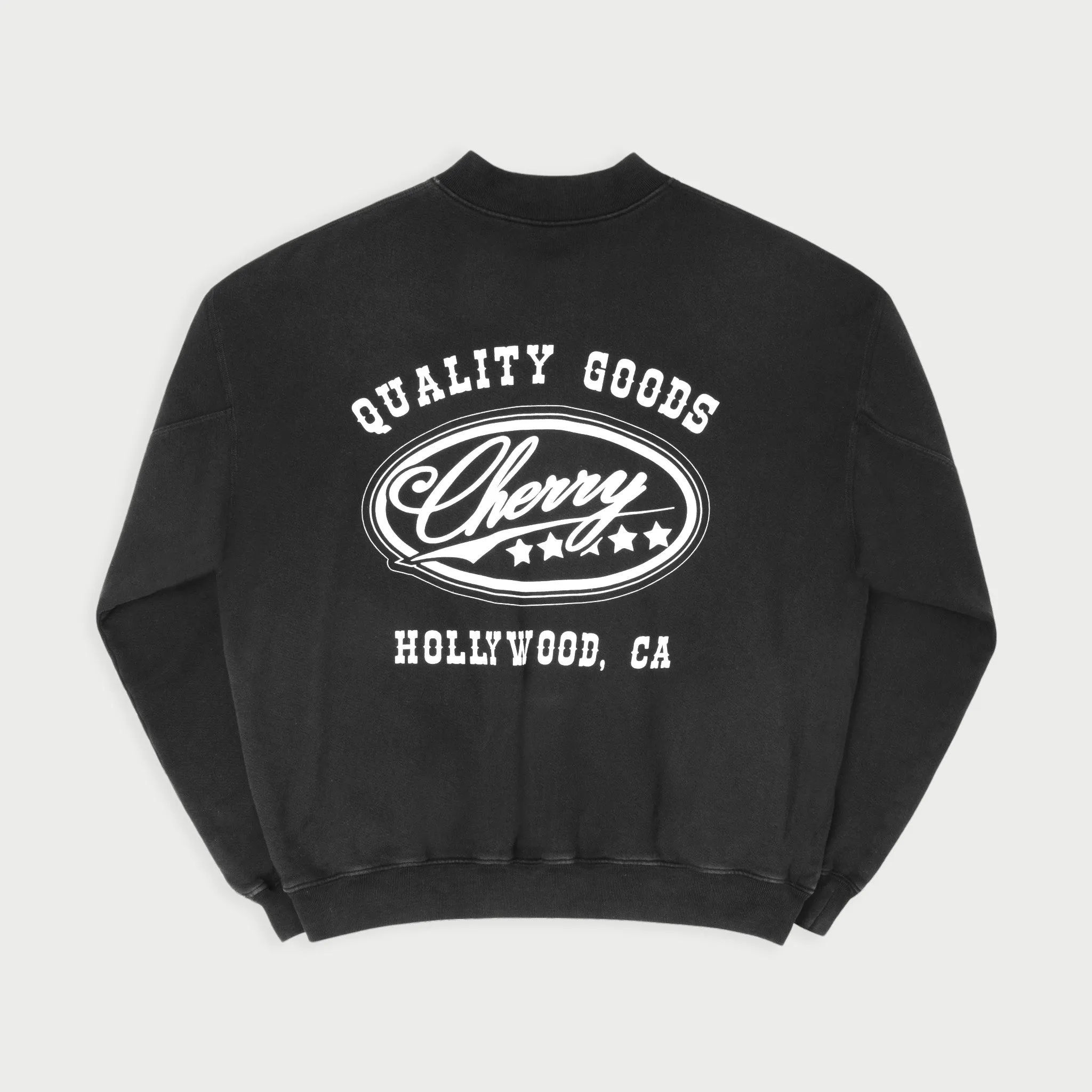 Five Star Zip Up Crewneck (Vintage Black)