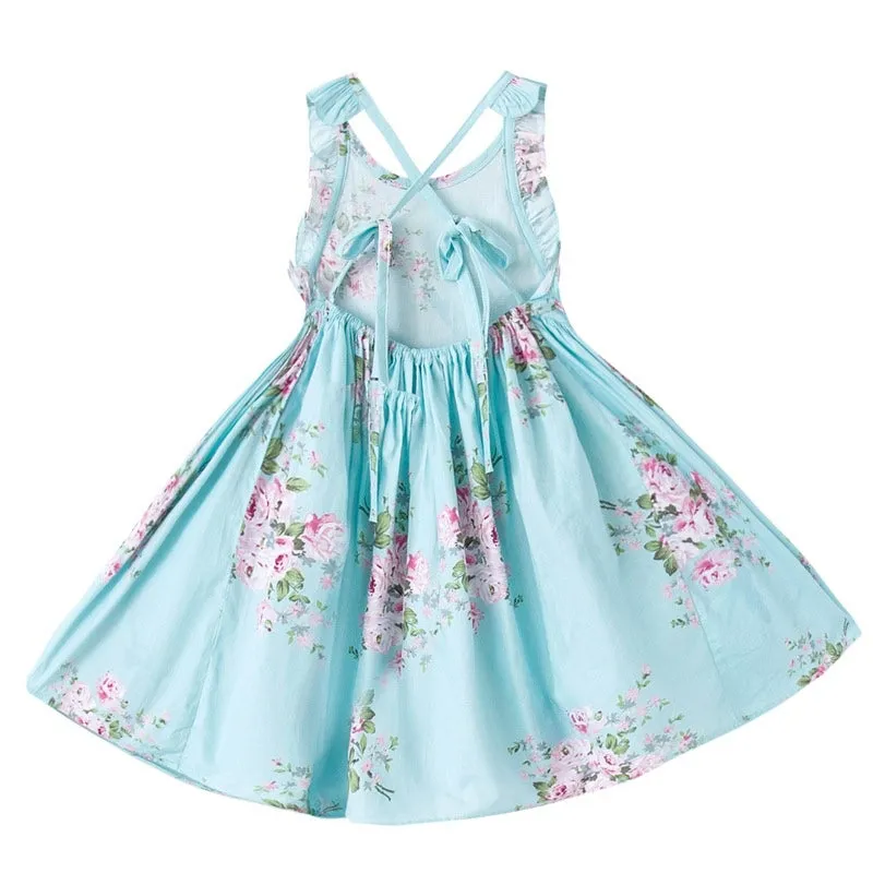 Girls Summer Floral Cotton Dress - ONLY 4 LEFT !!!