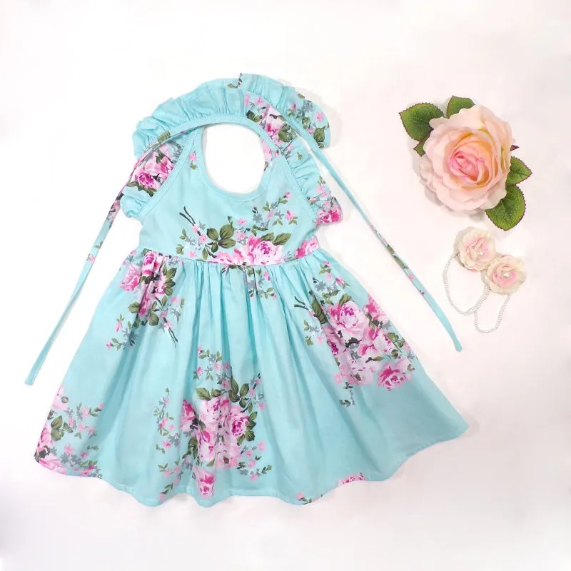 Girls Summer Floral Cotton Dress - ONLY 4 LEFT !!!