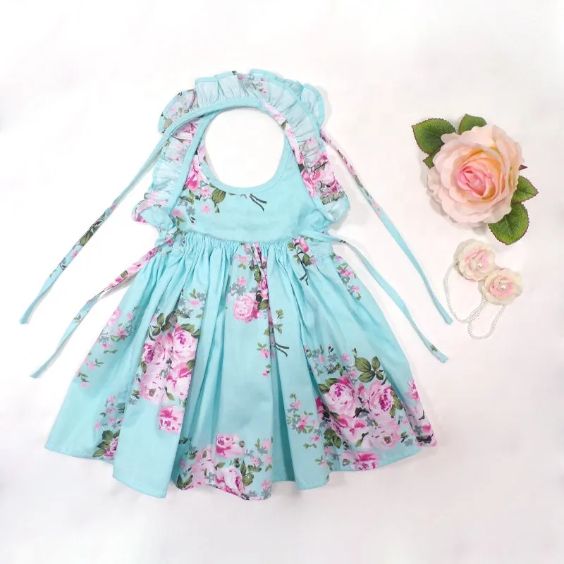 Girls Summer Floral Cotton Dress - ONLY 4 LEFT !!!