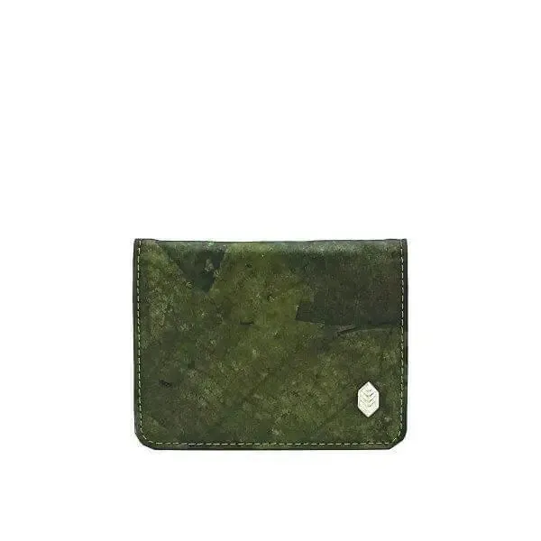 Green Leaf leather card holder