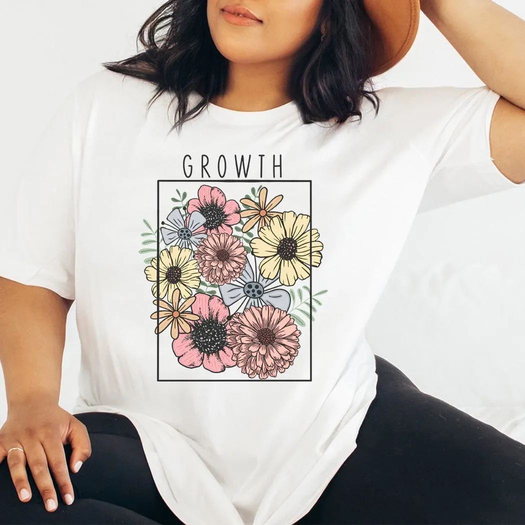 Growth Floral Spring Graphic T-Shirt - SP419