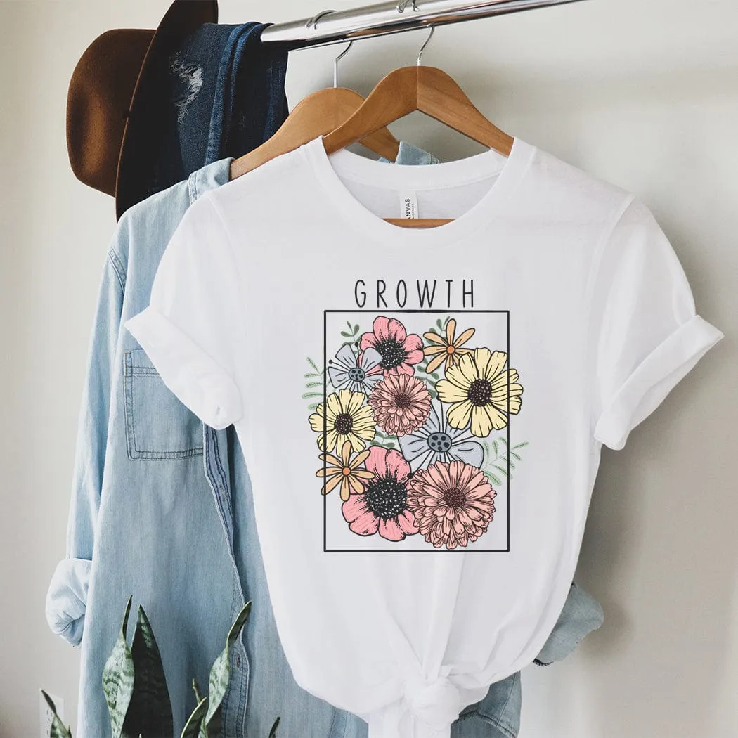 Growth Floral Spring Graphic T-Shirt - SP419