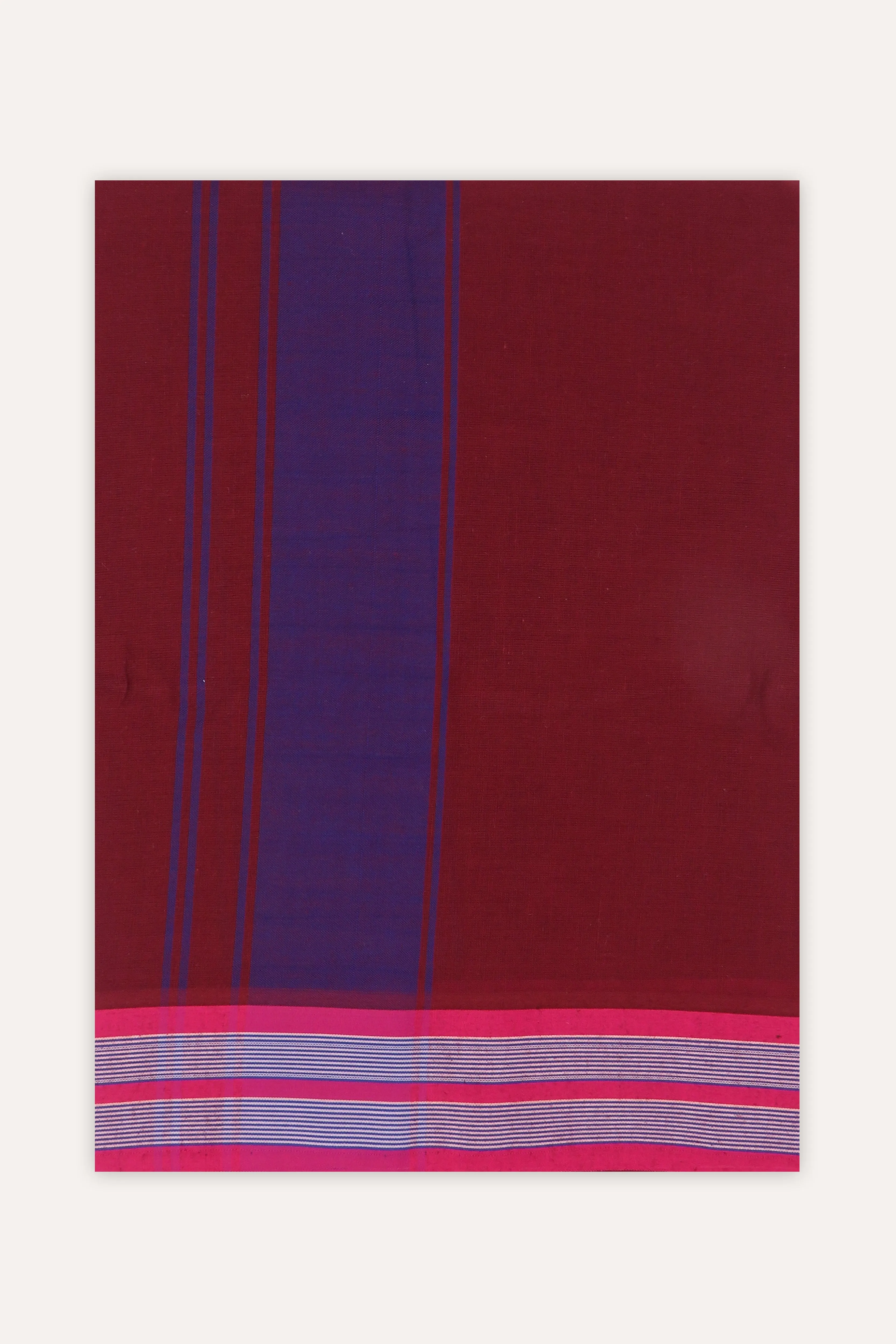 Hariharan Unstitched - Maroon Panchakacham Small Border Dhotis For Men | Uathayam