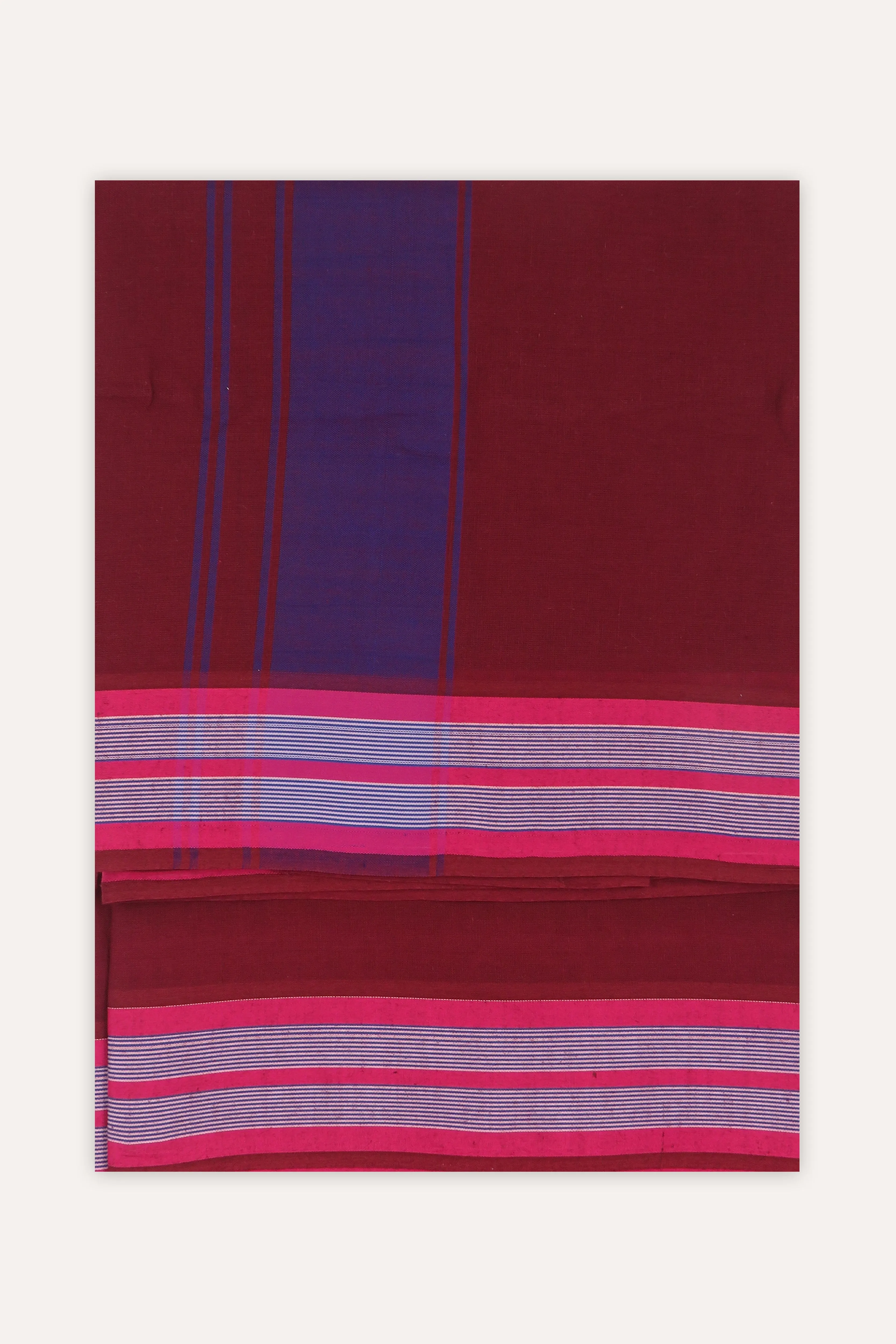 Hariharan Unstitched - Maroon Panchakacham Small Border Dhotis For Men | Uathayam