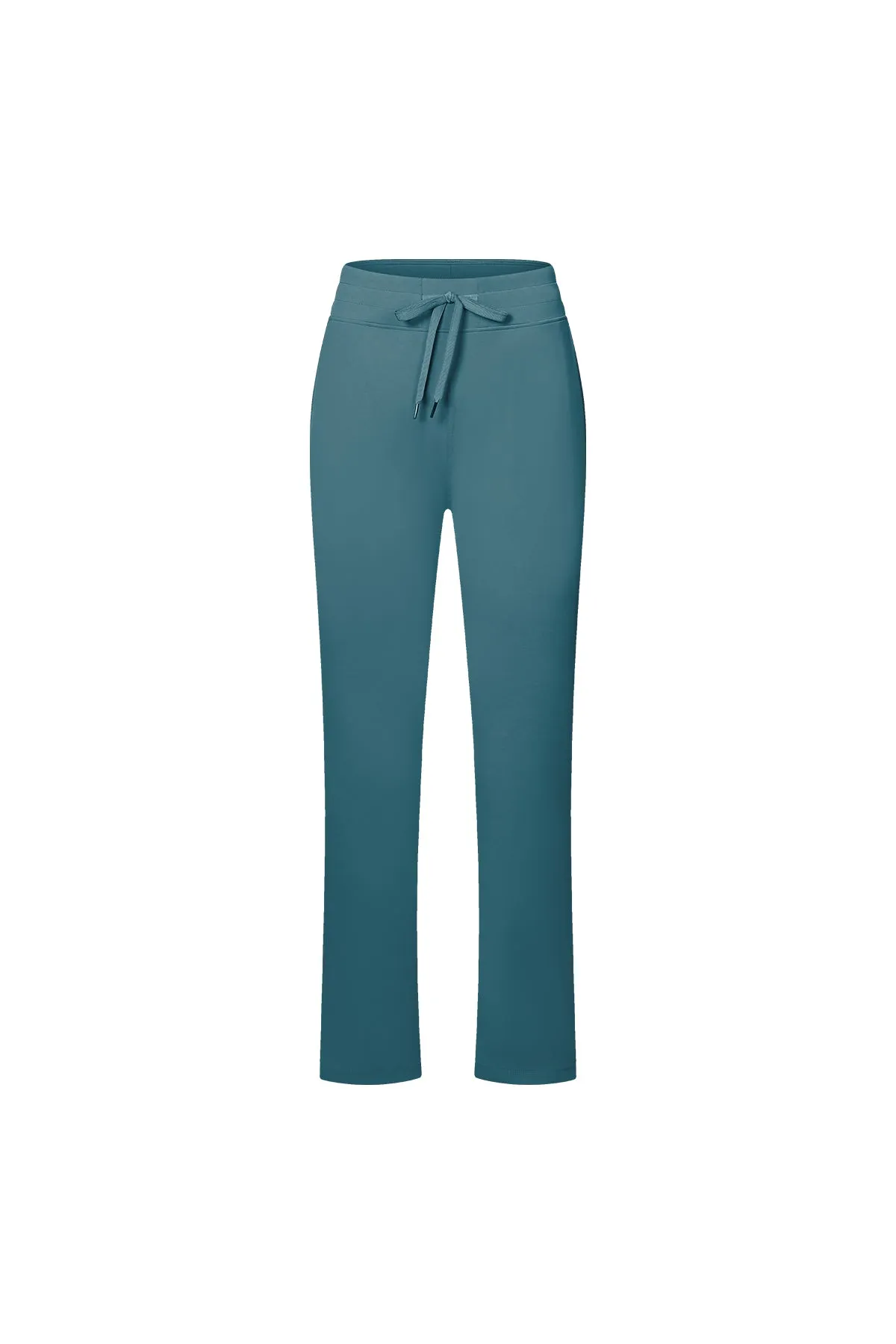 High-Waisted Straight-Leg Casual Trousers