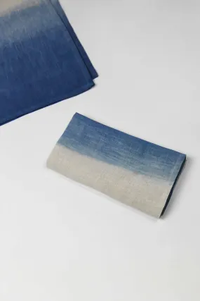 Indigo Dip Dyed Organic Linen Napkins