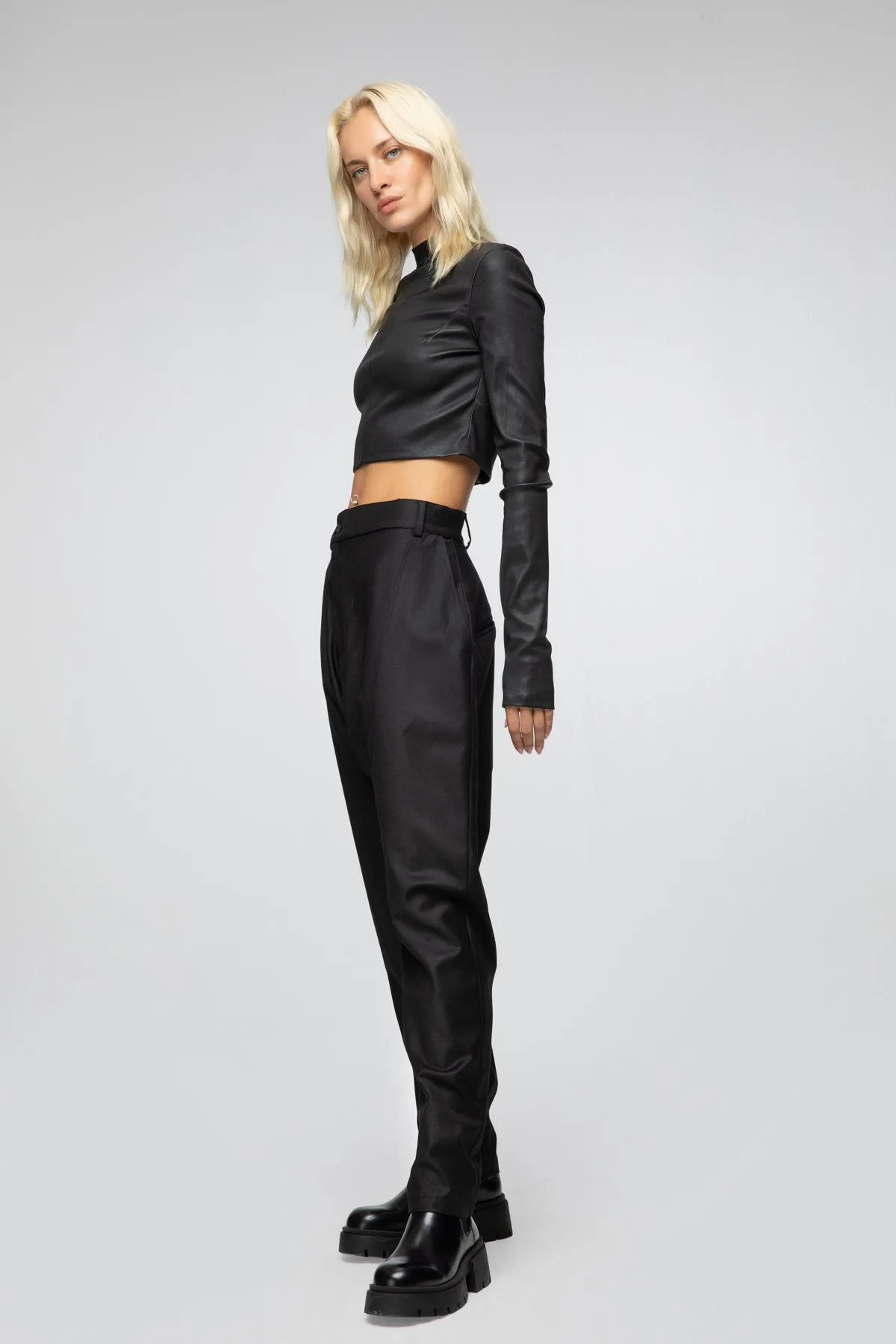 Ionna - Black Wool Pants