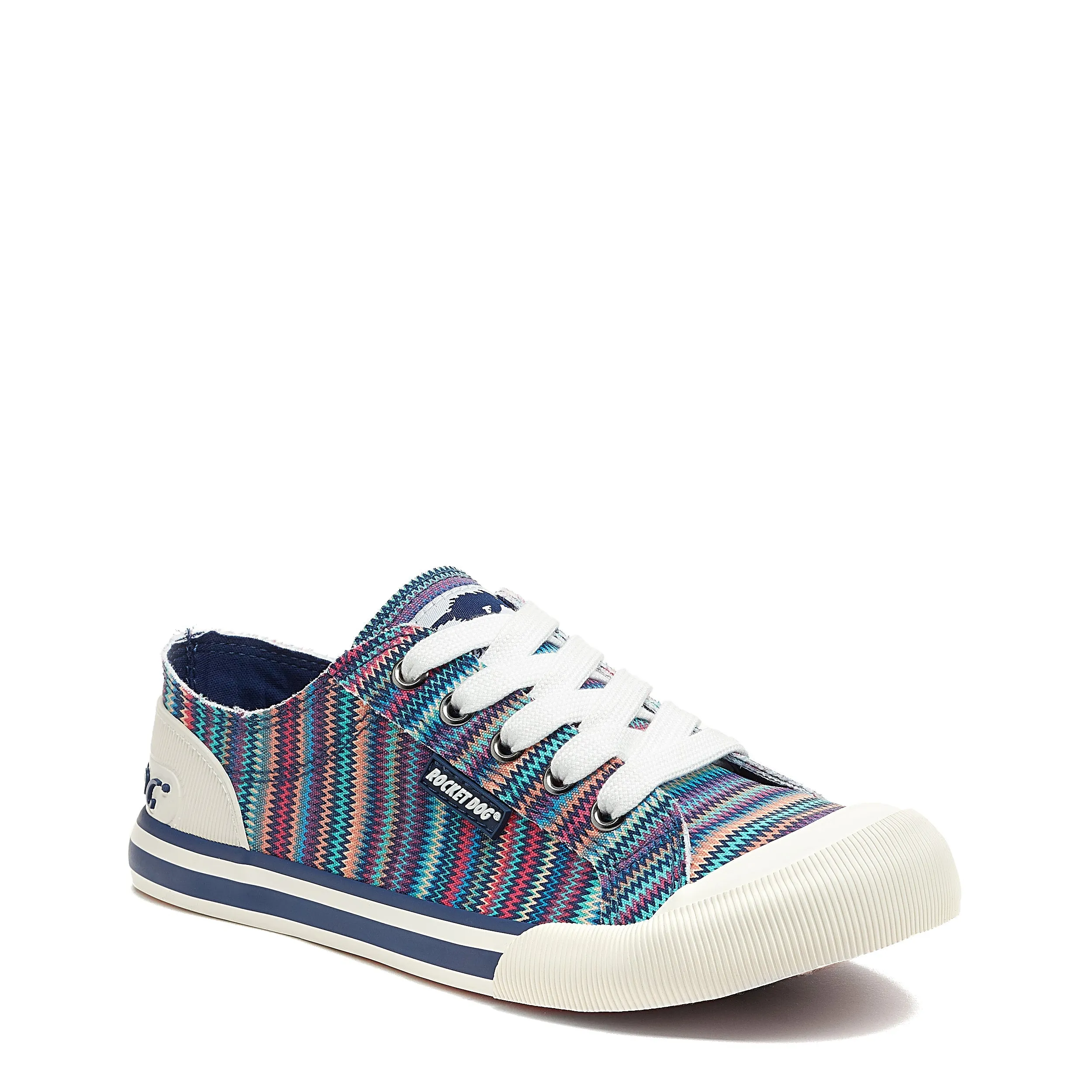 Jazzin Blue Stark Stripe Trainers