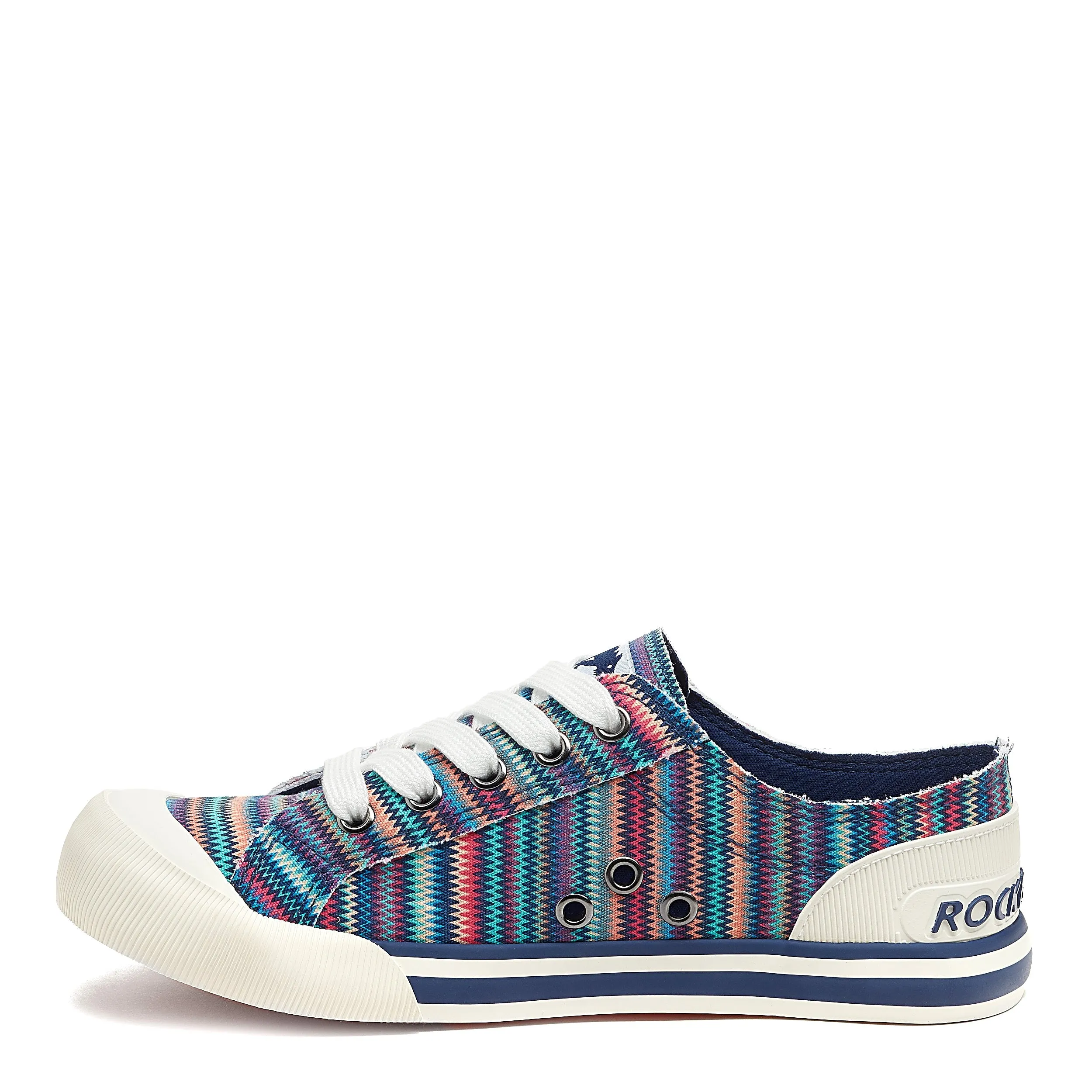 Jazzin Blue Stark Stripe Trainers