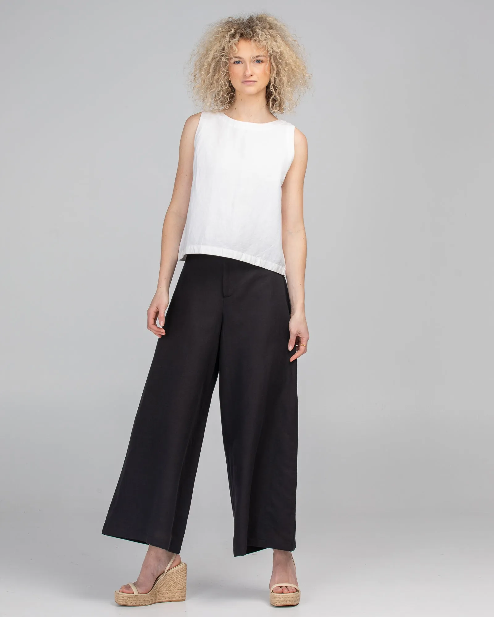 Jedda Linen Pant - Black