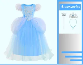 Kids Cinderella Inspired Princess Cosplay Dress