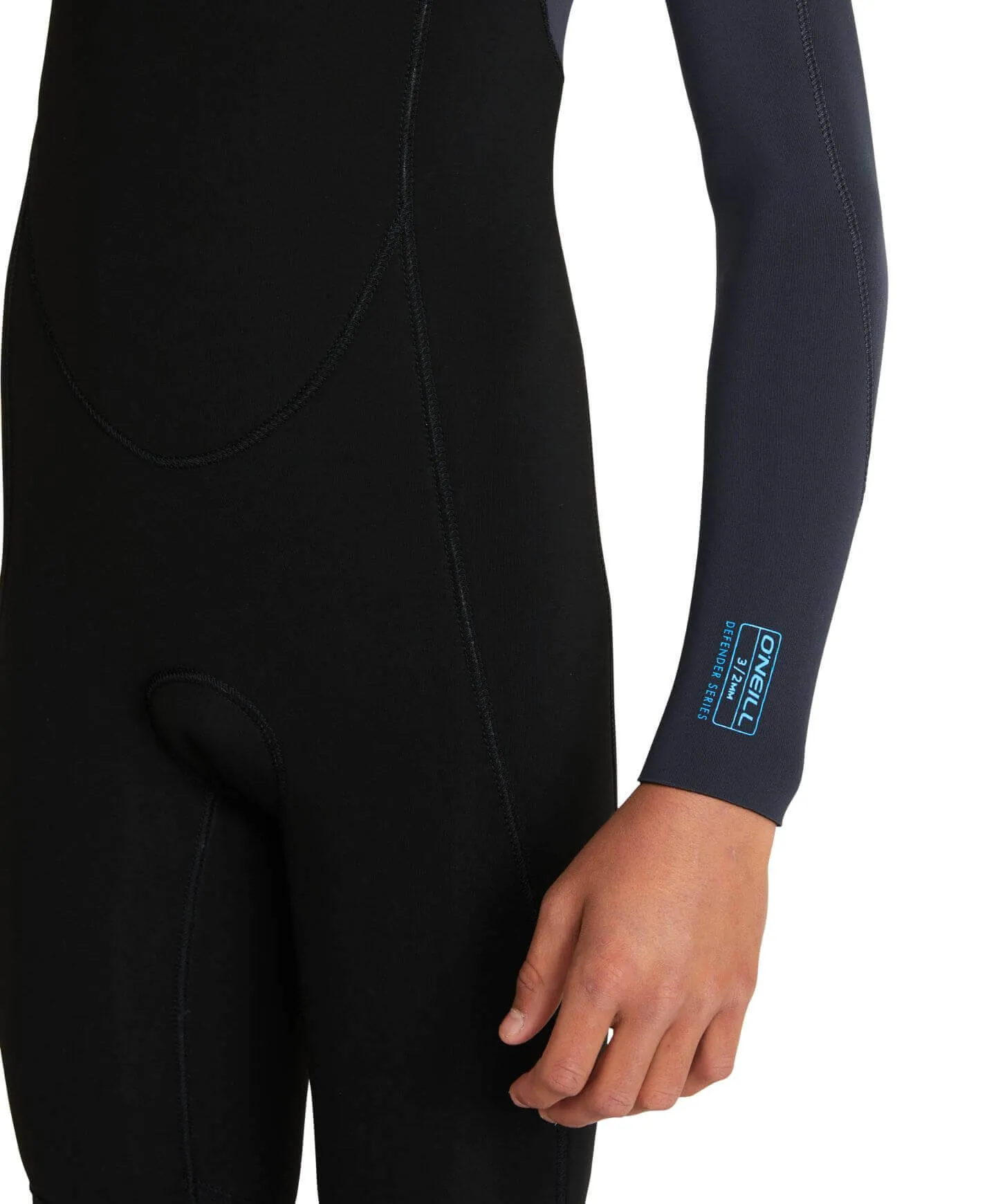 Kid's Defender 3/2mm Steamer Chest Zip Wetsuit - Black