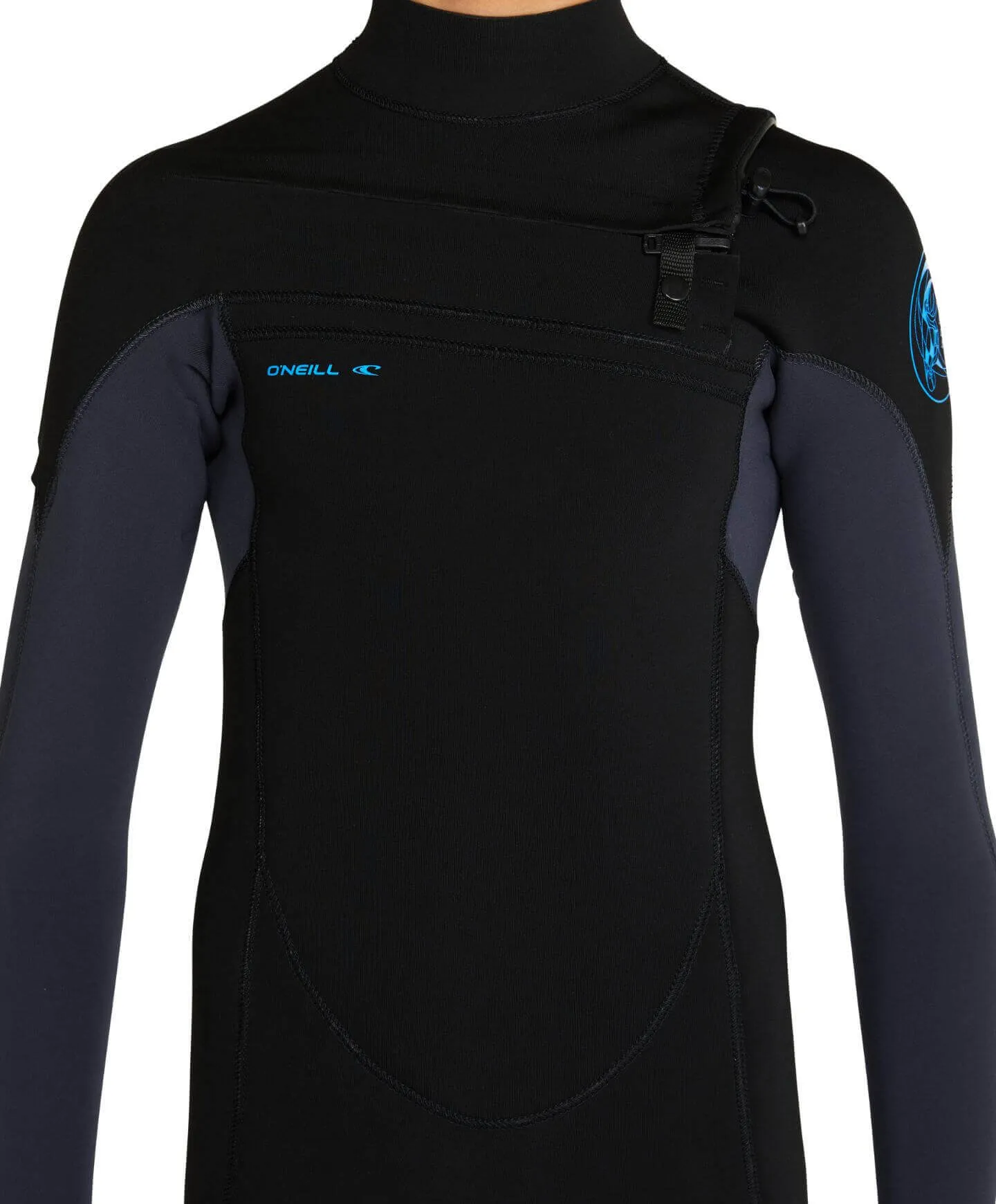 Kid's Defender 3/2mm Steamer Chest Zip Wetsuit - Black