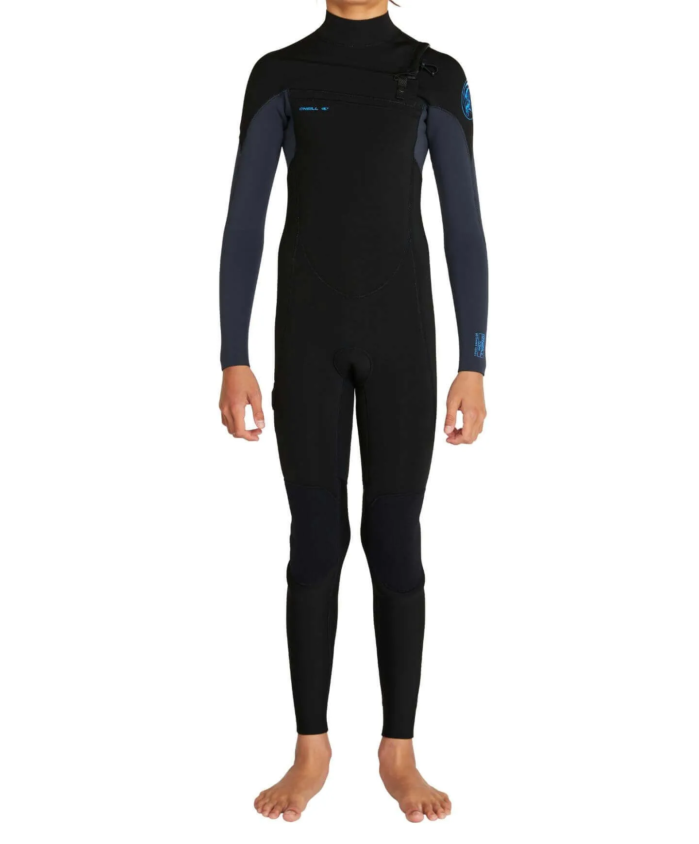 Kid's Defender 3/2mm Steamer Chest Zip Wetsuit - Black