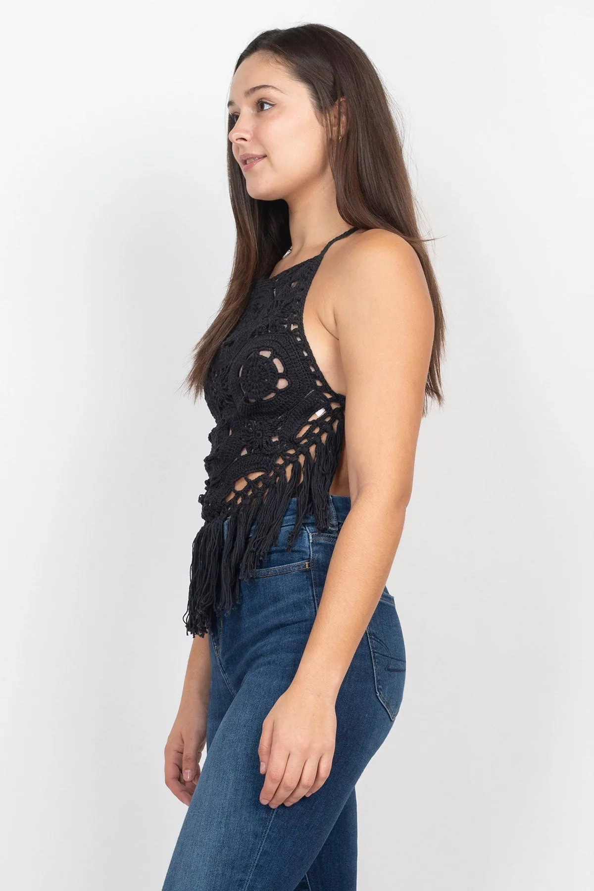 Mandala Halter Crochet Top