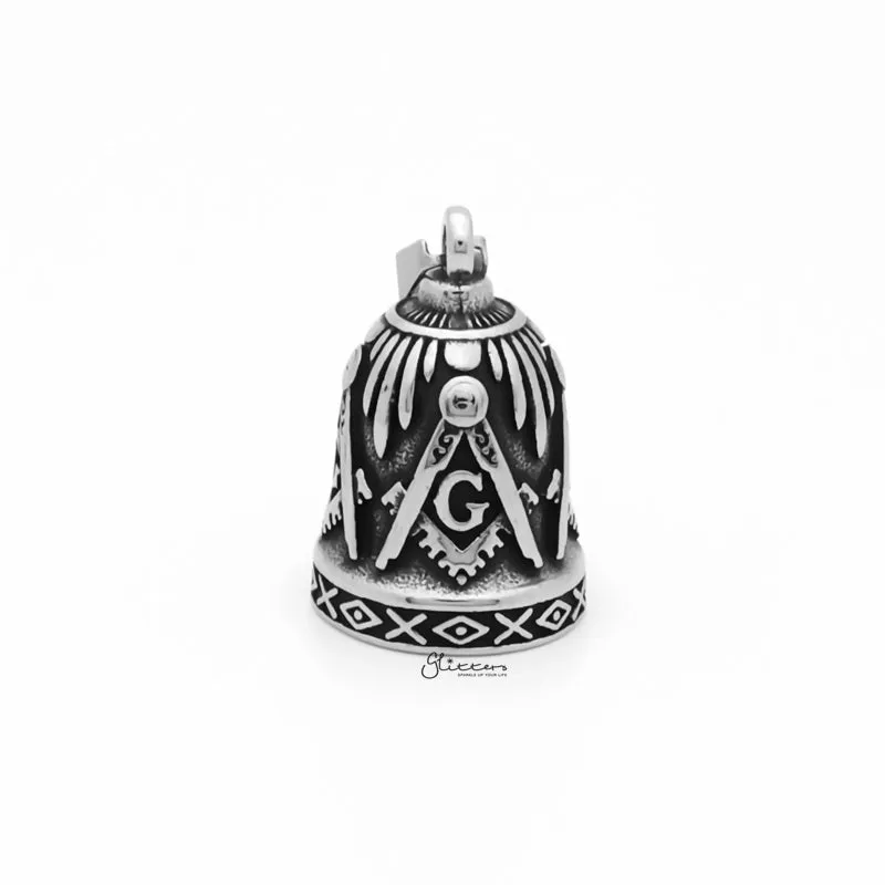 Masonic Stainless Steel Bell Pendant