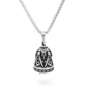 Masonic Stainless Steel Bell Pendant