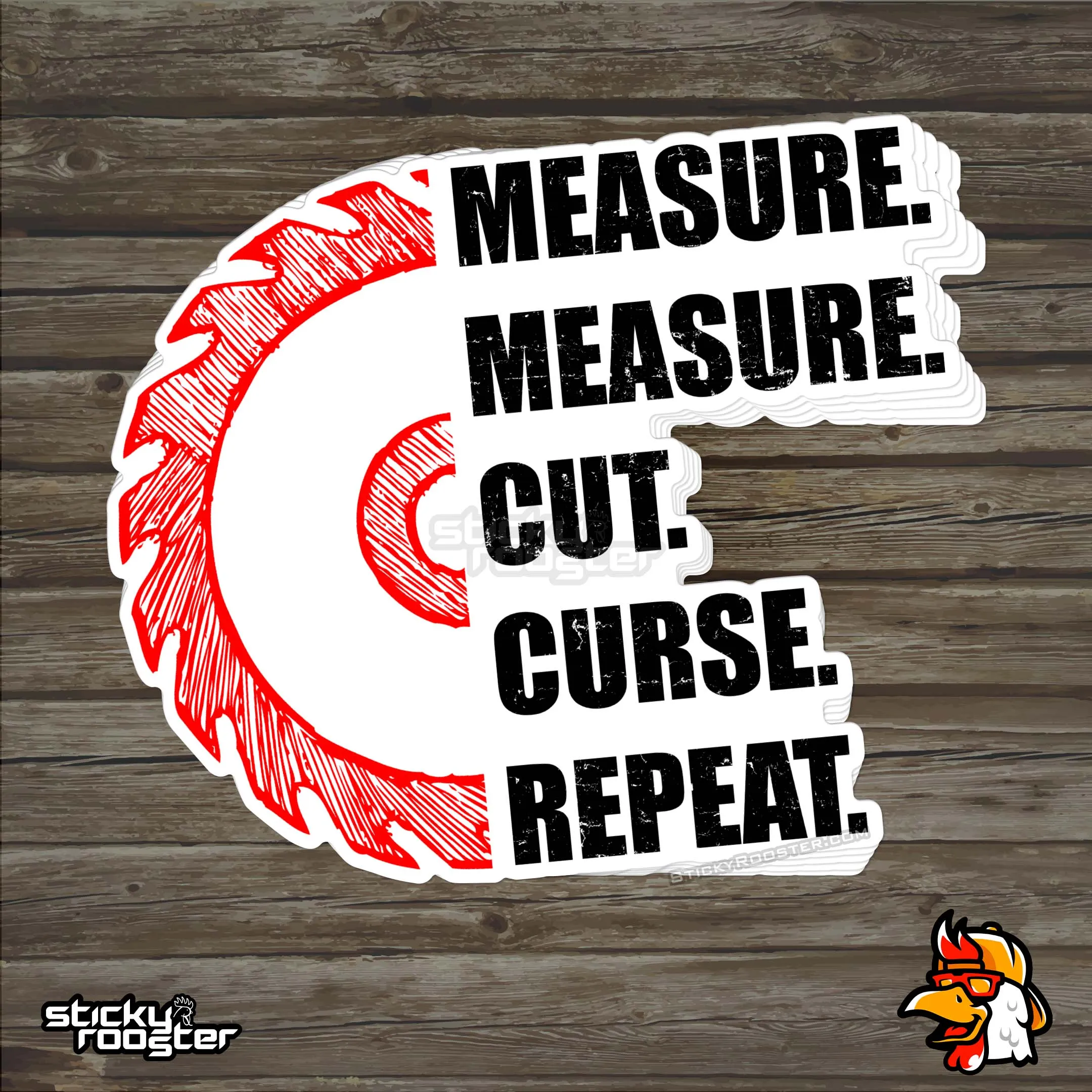 Measure Measure Cut Curse Repeat sticker