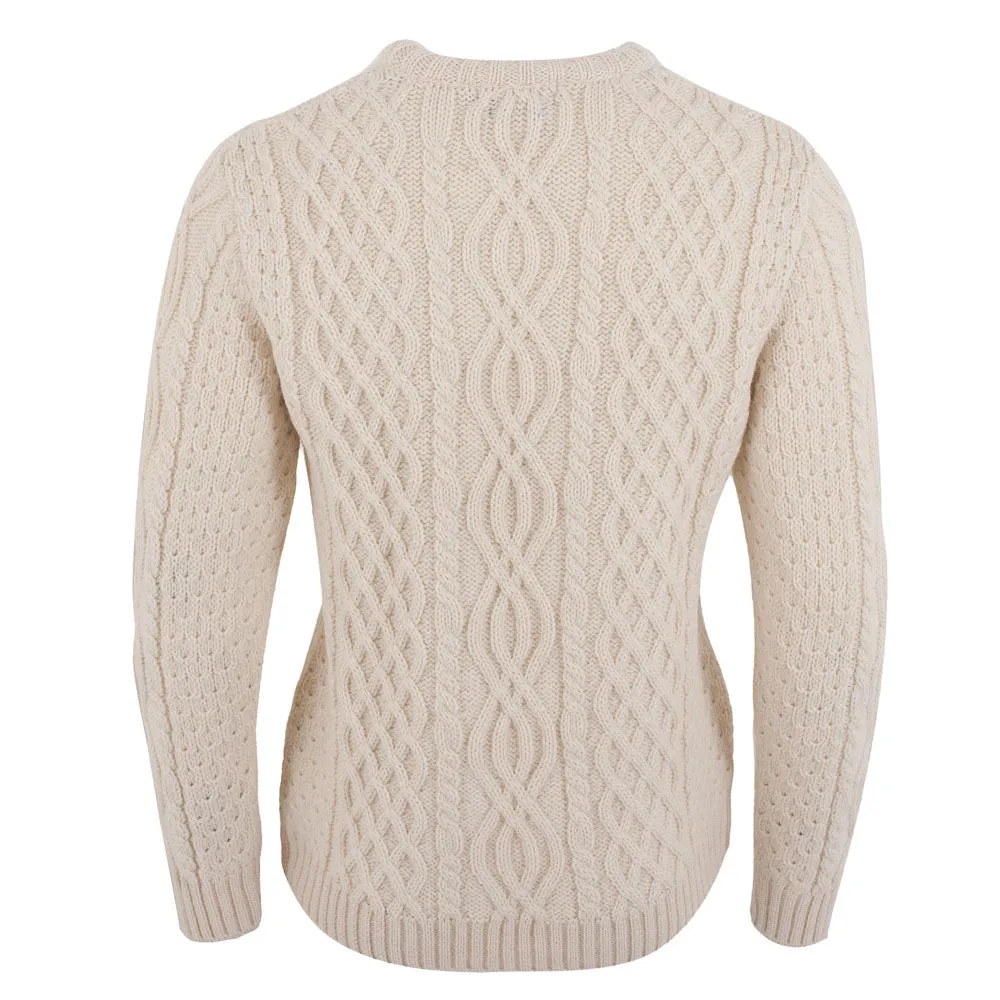 Mens Jarvis British Wool Aran Cable Sweater