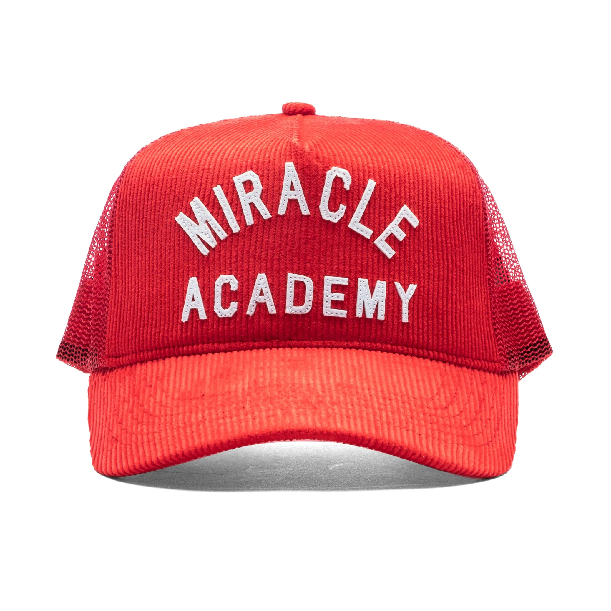 Miracle Academy Corduroy Trucker Hat - Cherry