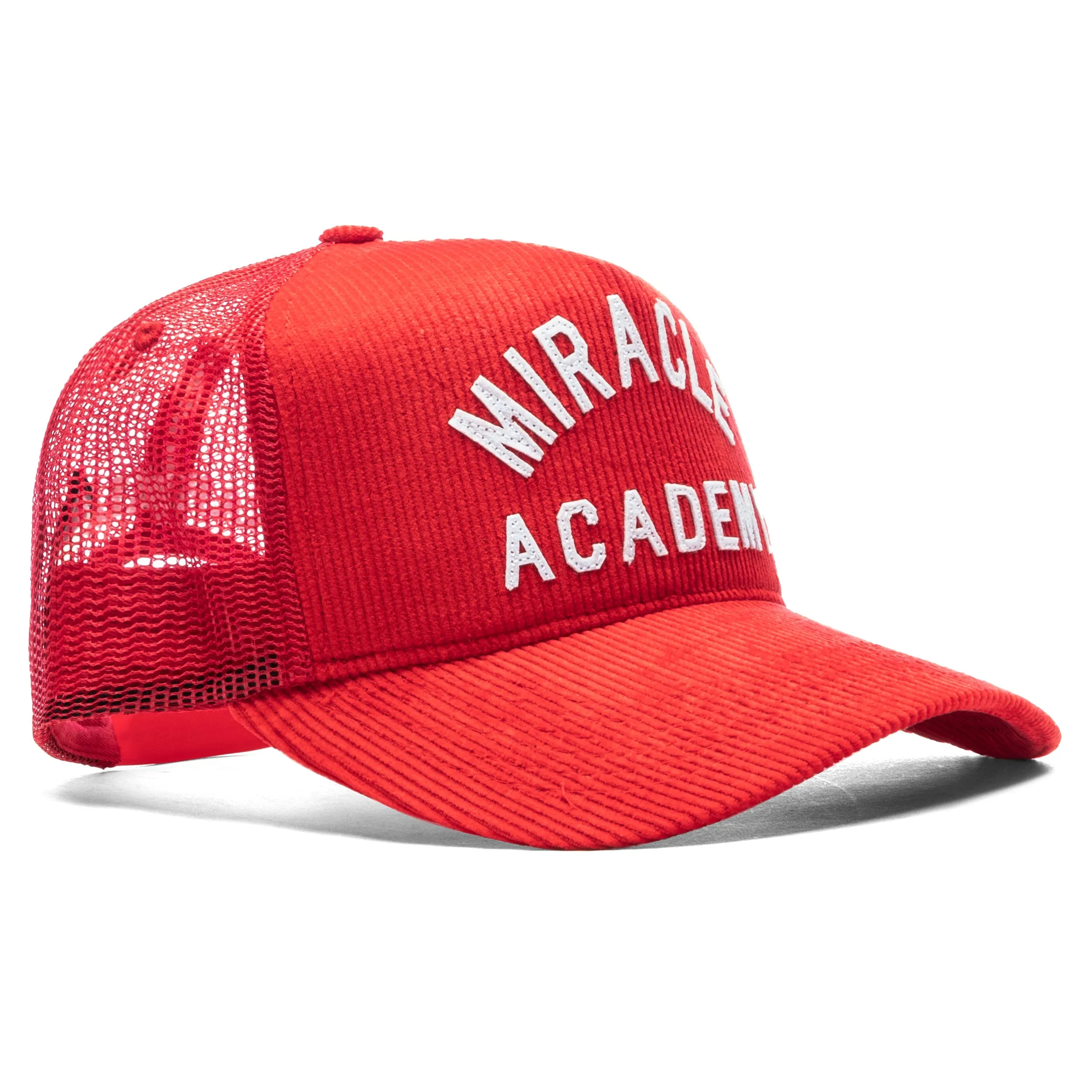 Miracle Academy Corduroy Trucker Hat - Cherry