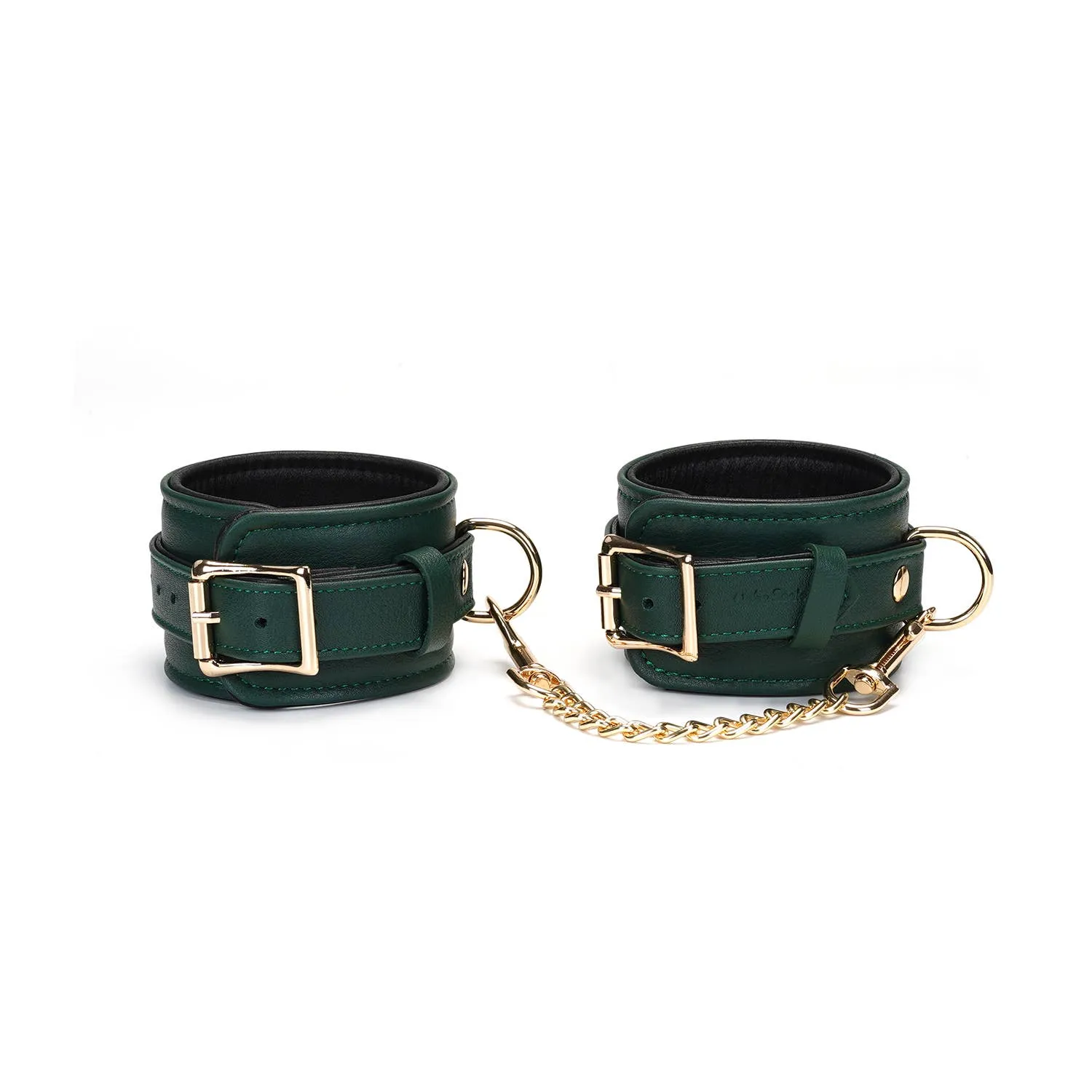 Mossy Chic Leather Wrist Cuffs Handcuffs